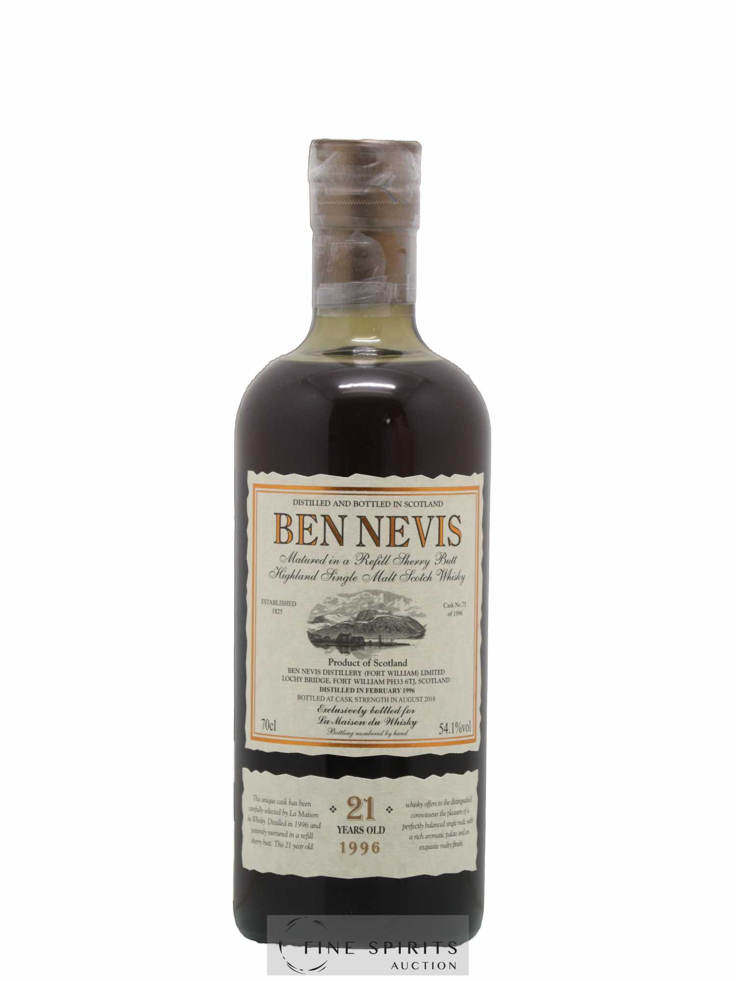 Ben Nevis 21 years 1996 Of. Cask n°75 - bottled 2018 LMDW - Lot de 1 bouteille - 1