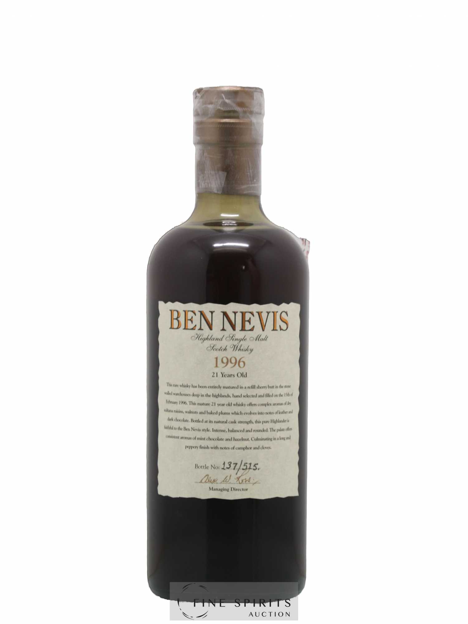Ben Nevis 21 years 1996 Of. Cask n°75 - bottled 2018 LMDW - Lot de 1 bouteille - 2