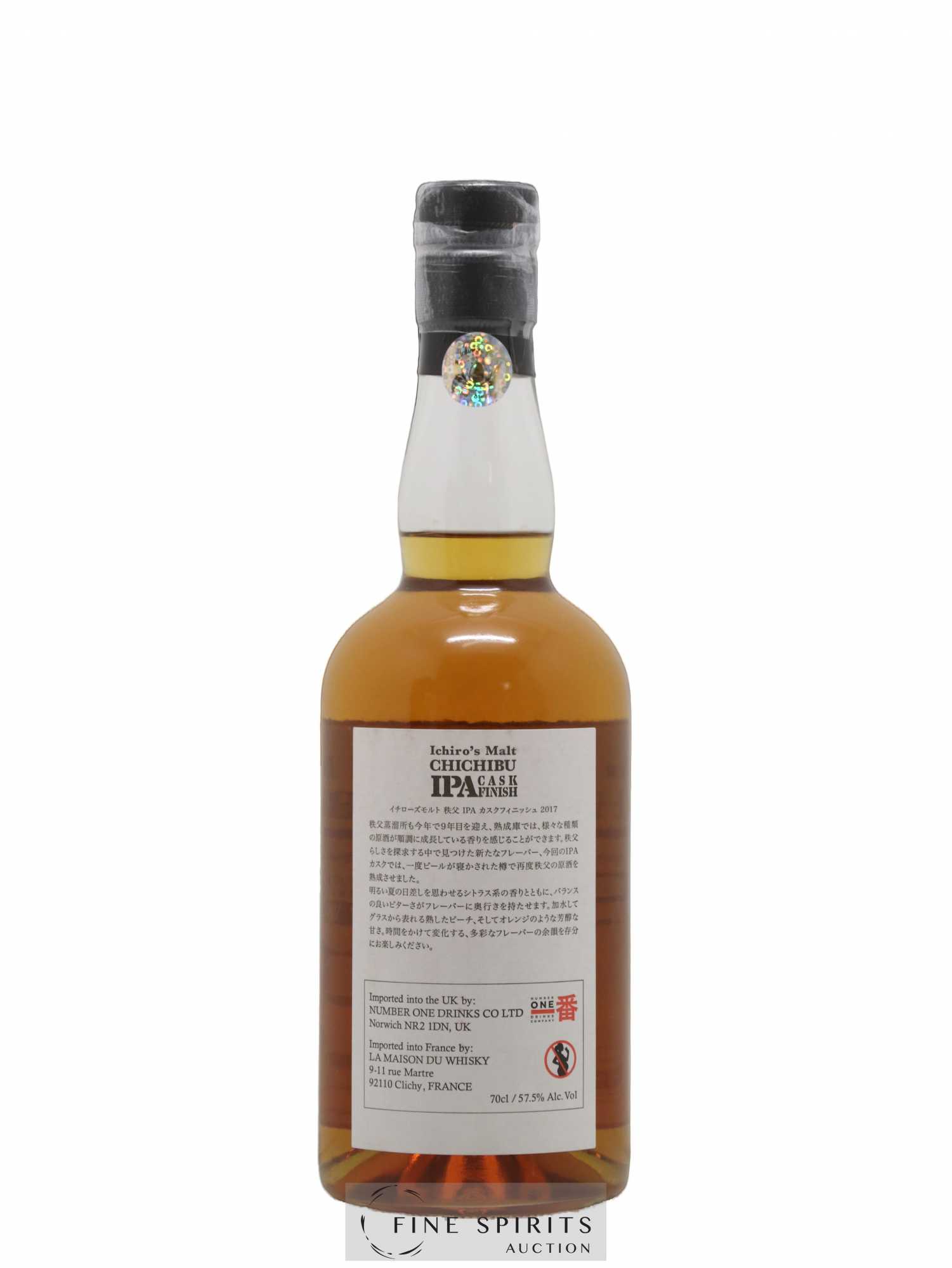 Chichibu Of. Ipa Cask Finish 2017 Release - One of 6700 Ichiro's Malt - Lot de 1 bouteille - 2