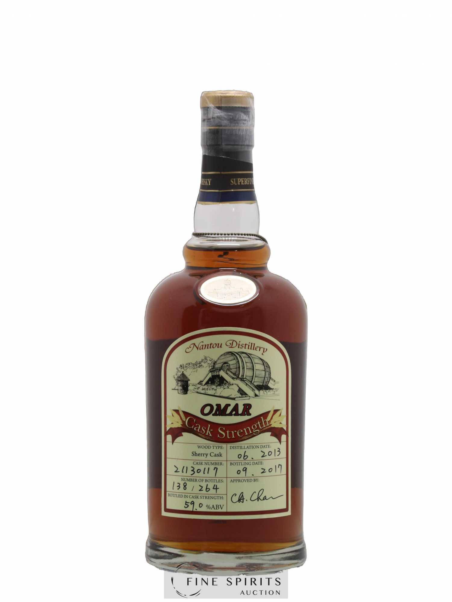 Nantou 2013 Of. Omar Sherry Cask n°21130117 - One of 264 - bottled 2017 - Lot de 1 bouteille - 1