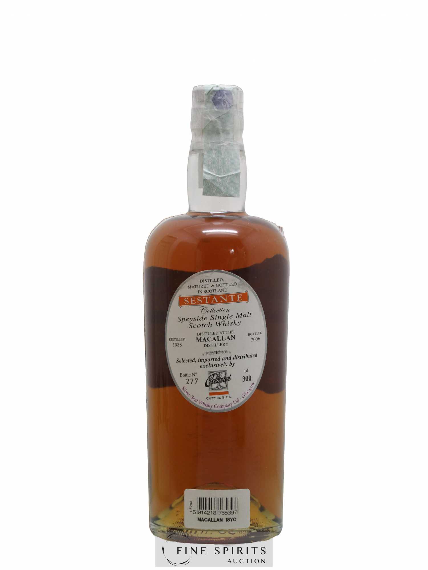 Macallan (The) 18 years 1988 Silver Seal Whisky Company Sestante Collection One of 300 - bottled 2006 Cuzziol - Lot de 1 bouteille - 2