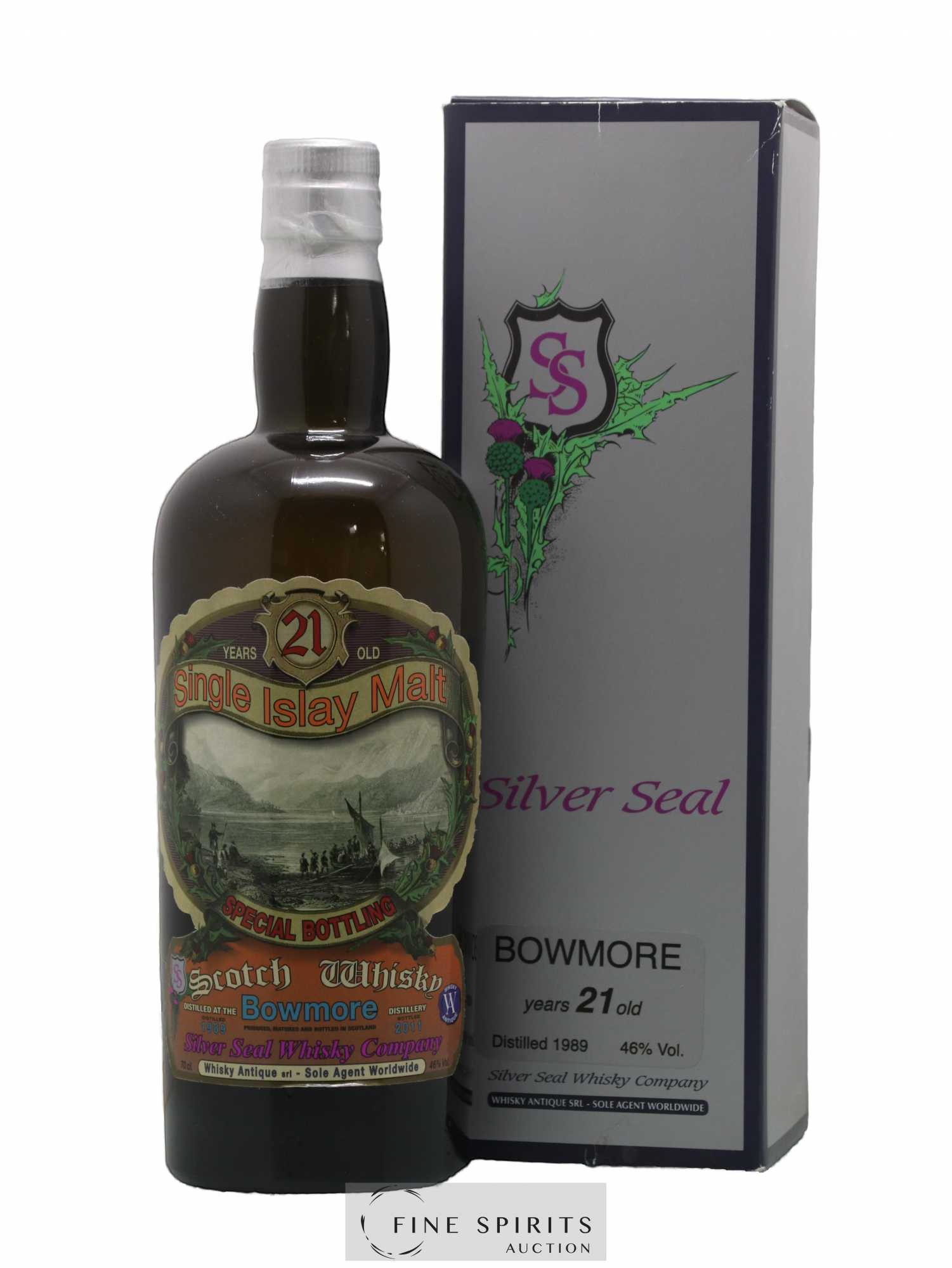 Bowmore 21 years 1989 Silver Seal Whisky Company Whisky Antique One of 565 - bottled 2011 Special Bottling - Lot de 1 bouteille - 0