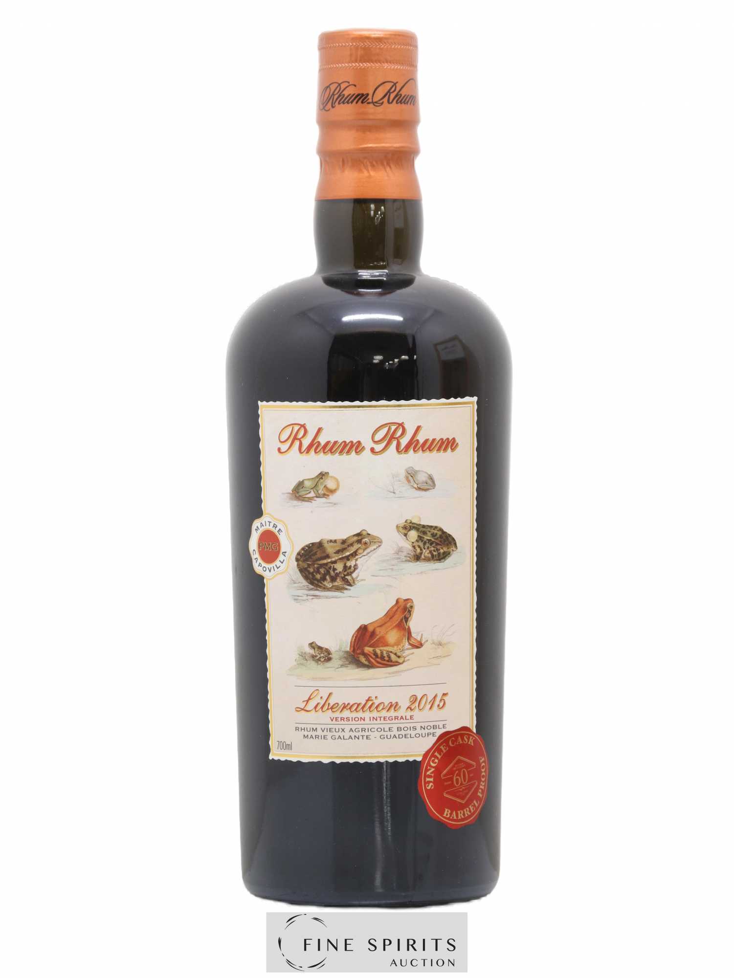 Rhum Rhum Of. PMG - Maitre Capovilla Libération 2015 Single Cask - One of 288 LMDW 60th Anniversary Version Intégrale - Lot de 1 bouteille - 1