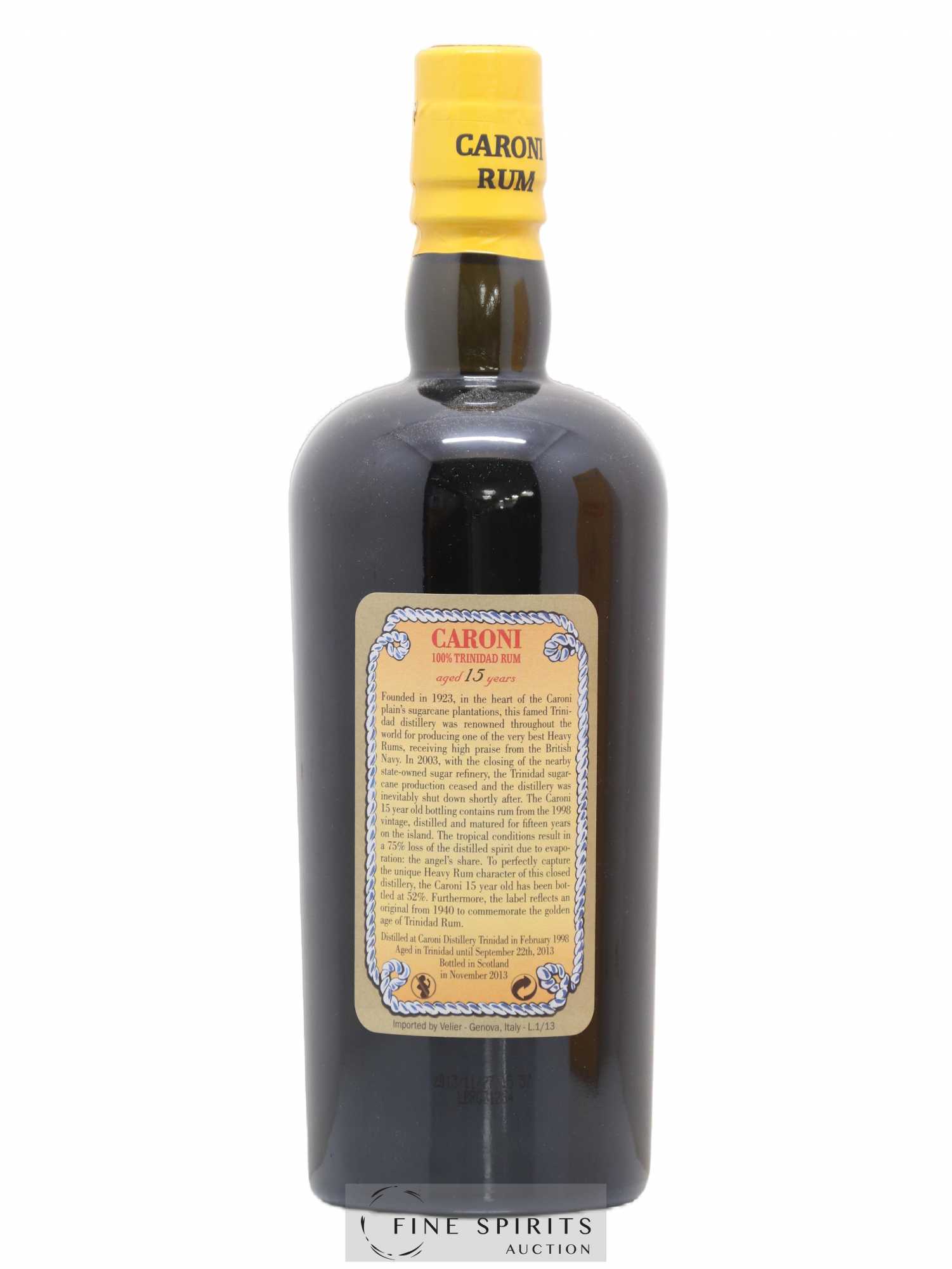 Caroni 15 years 1998 Velier 104° Proof bottled 2013 Extra Strong - Lot de 1 bouteille - 2