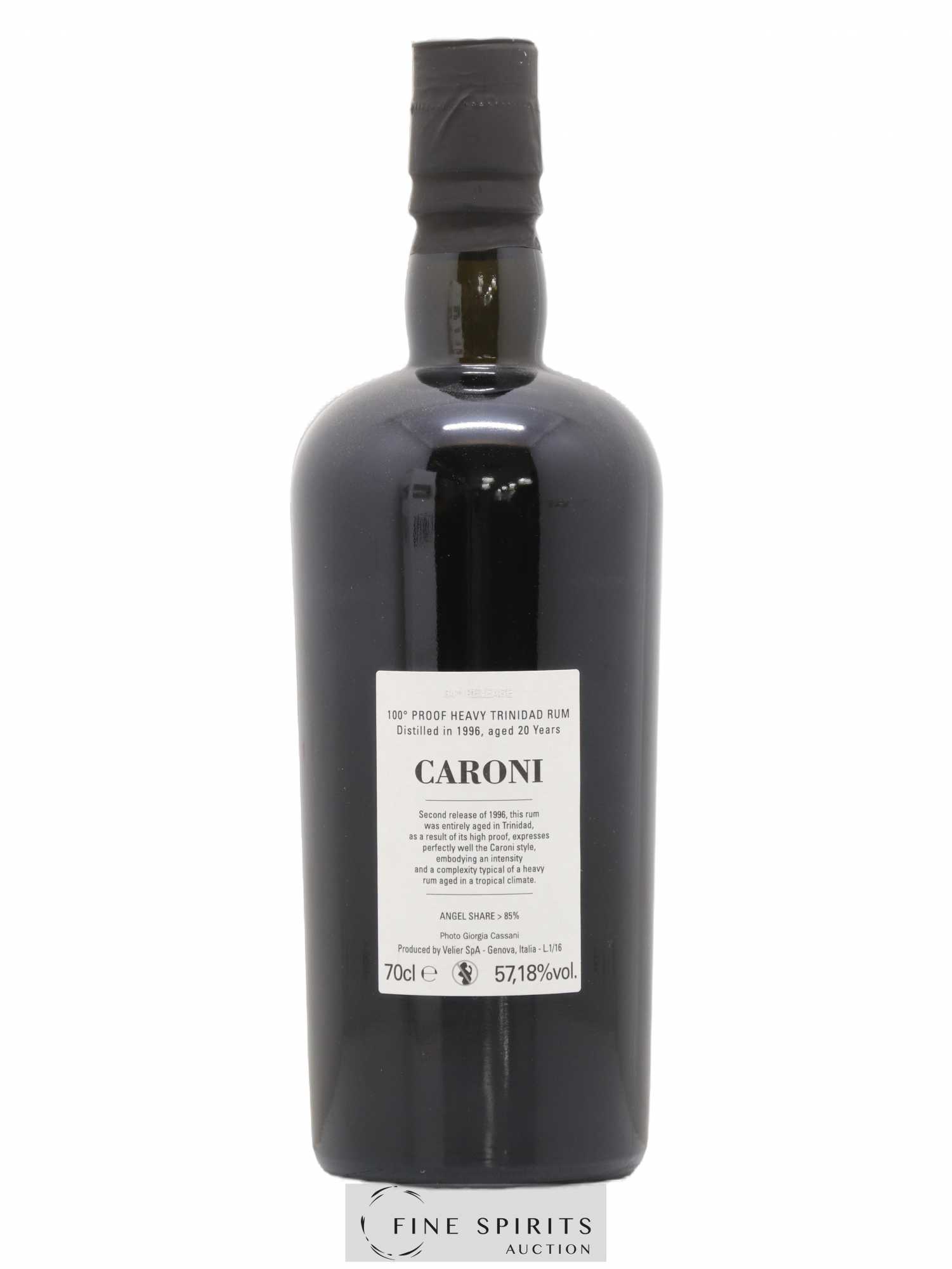 Caroni 20 years 1996 Velier The Heavy Wall 100° Proof 34th Release - One of 3800 - bottled 2016 Special Release - Lot de 1 bouteille - 2