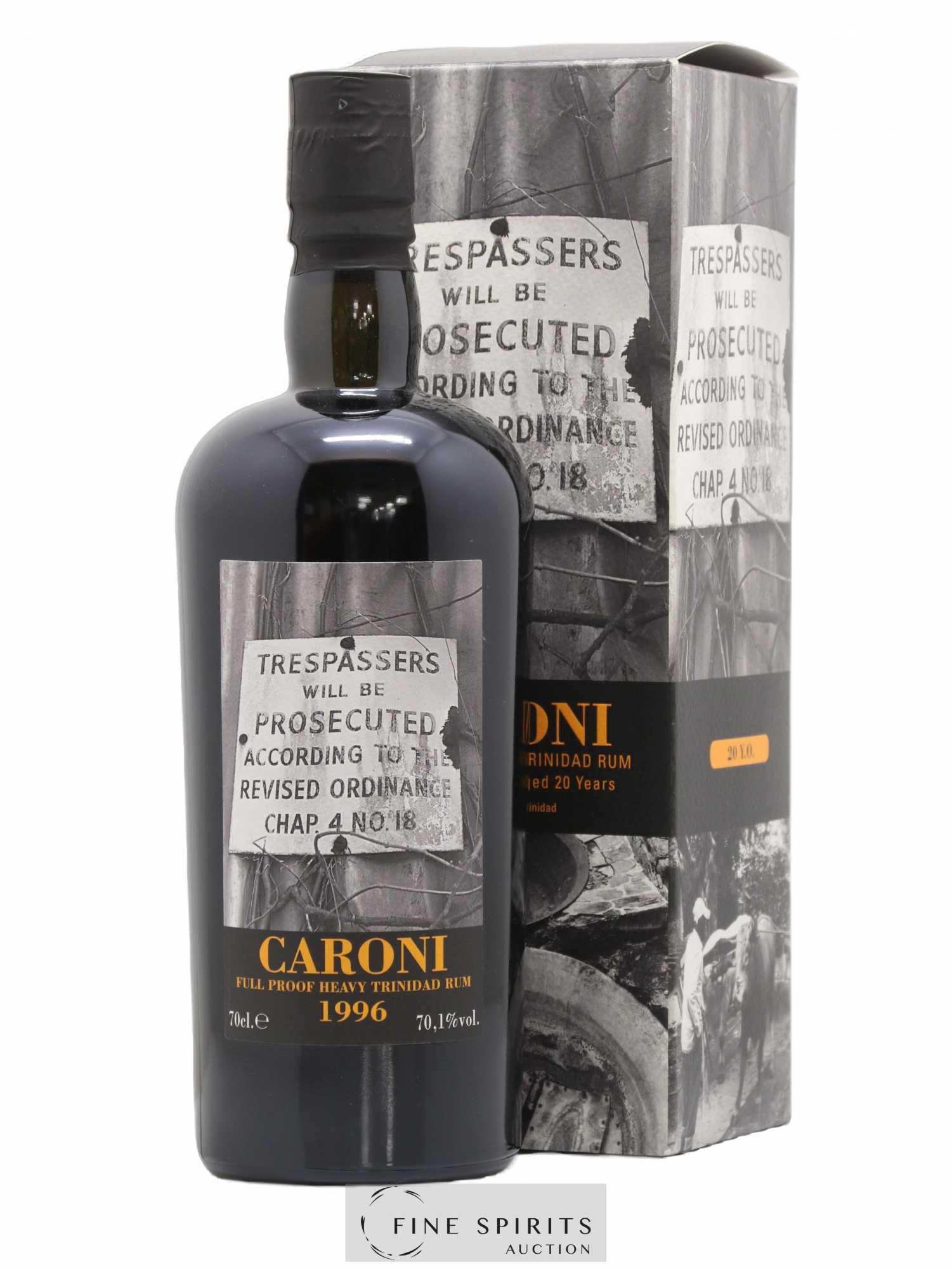 Caroni 20 years 1996 Velier Trespassers 35th Release - 3038 bottles - bottled 2016 Full Proof - Lot de 1 bouteille - 0