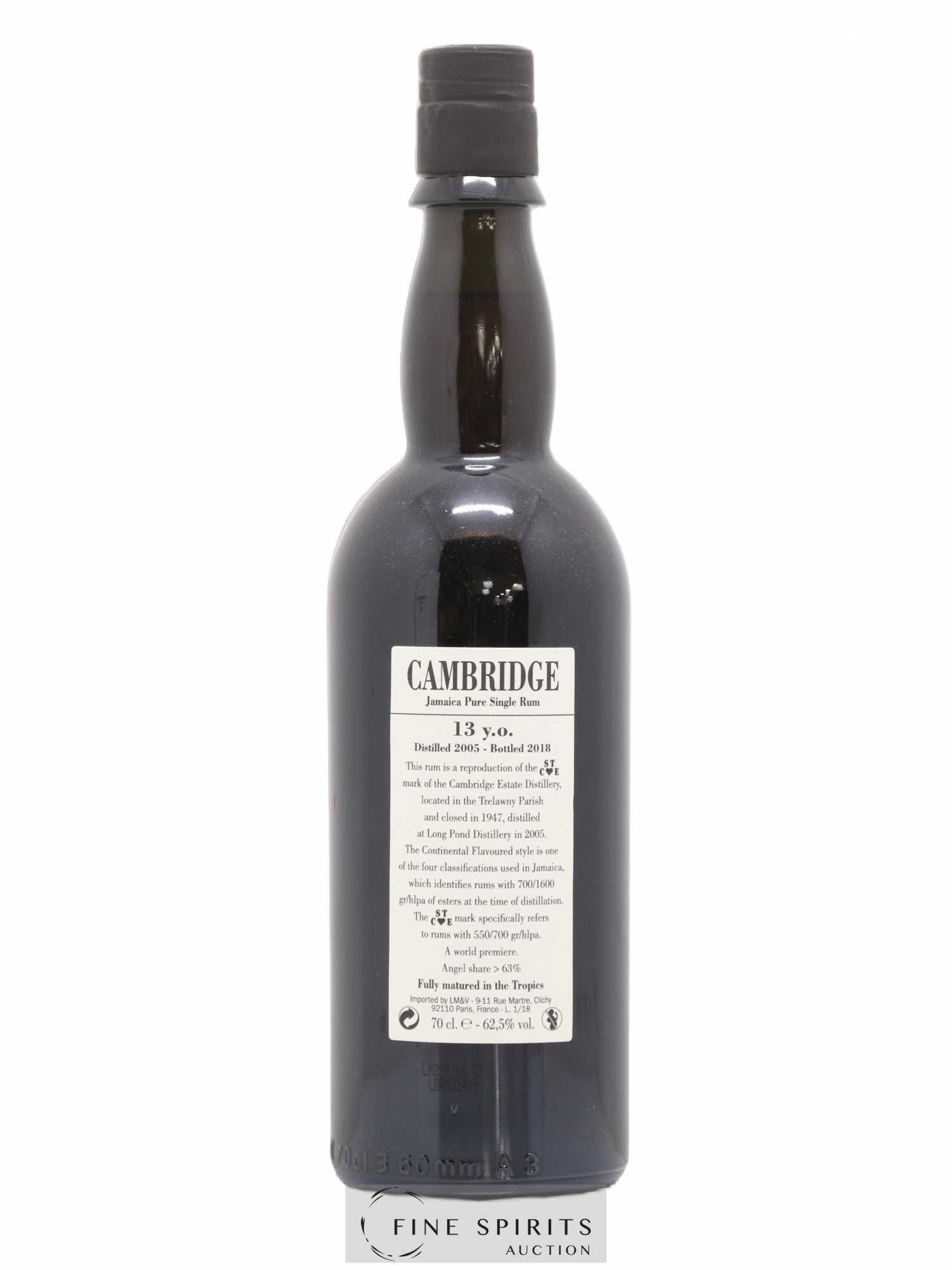 Cambridge 13 years 2005 Of. Mark ST C E - One of 3648 - bottled 2018 LM&V National Rums of Jamaica - Lot de 1 bouteille - 2