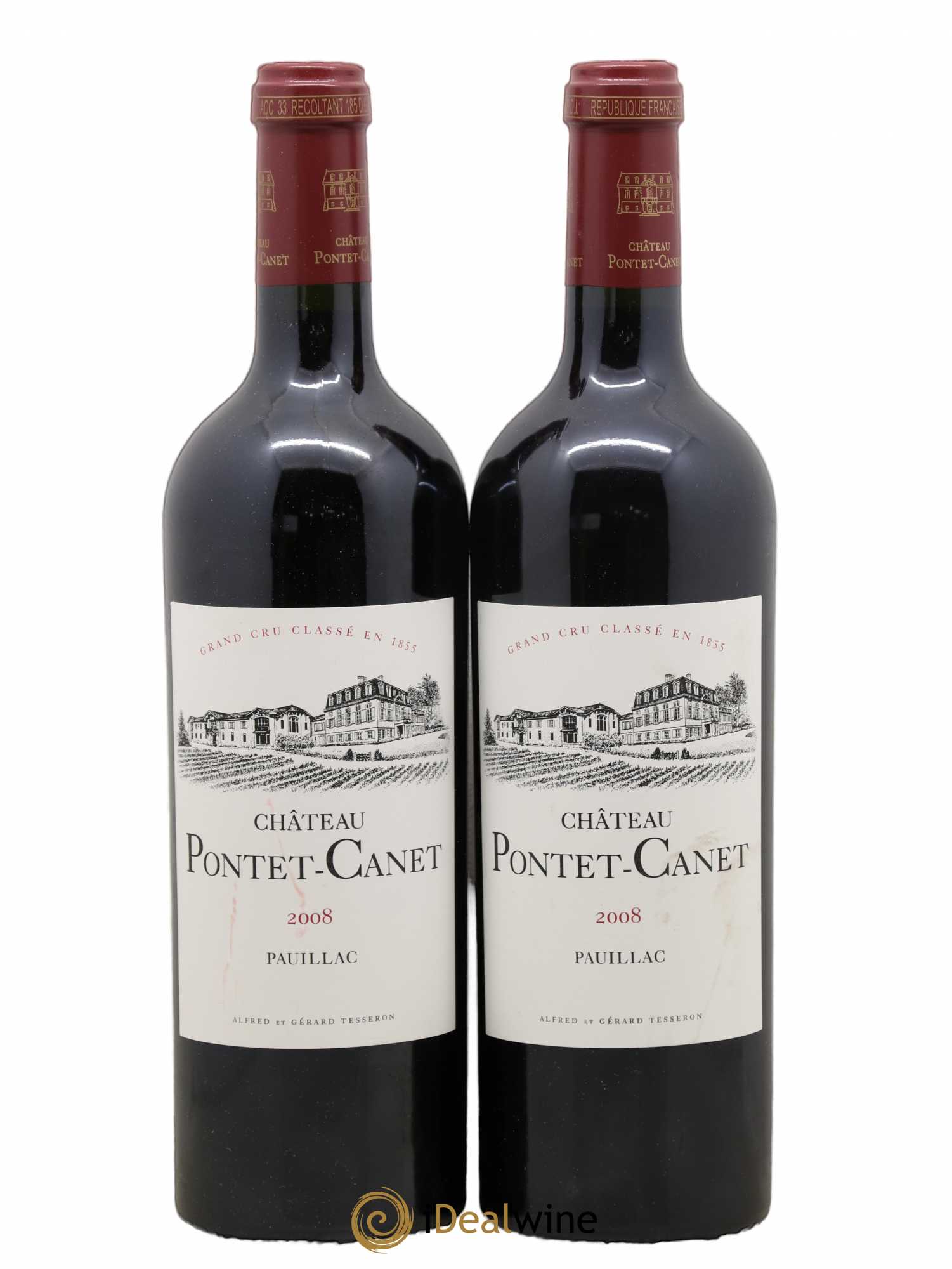 Château Pontet Canet 5ème Grand Cru Classé 2008 - Lot de 2 bouteilles - 0