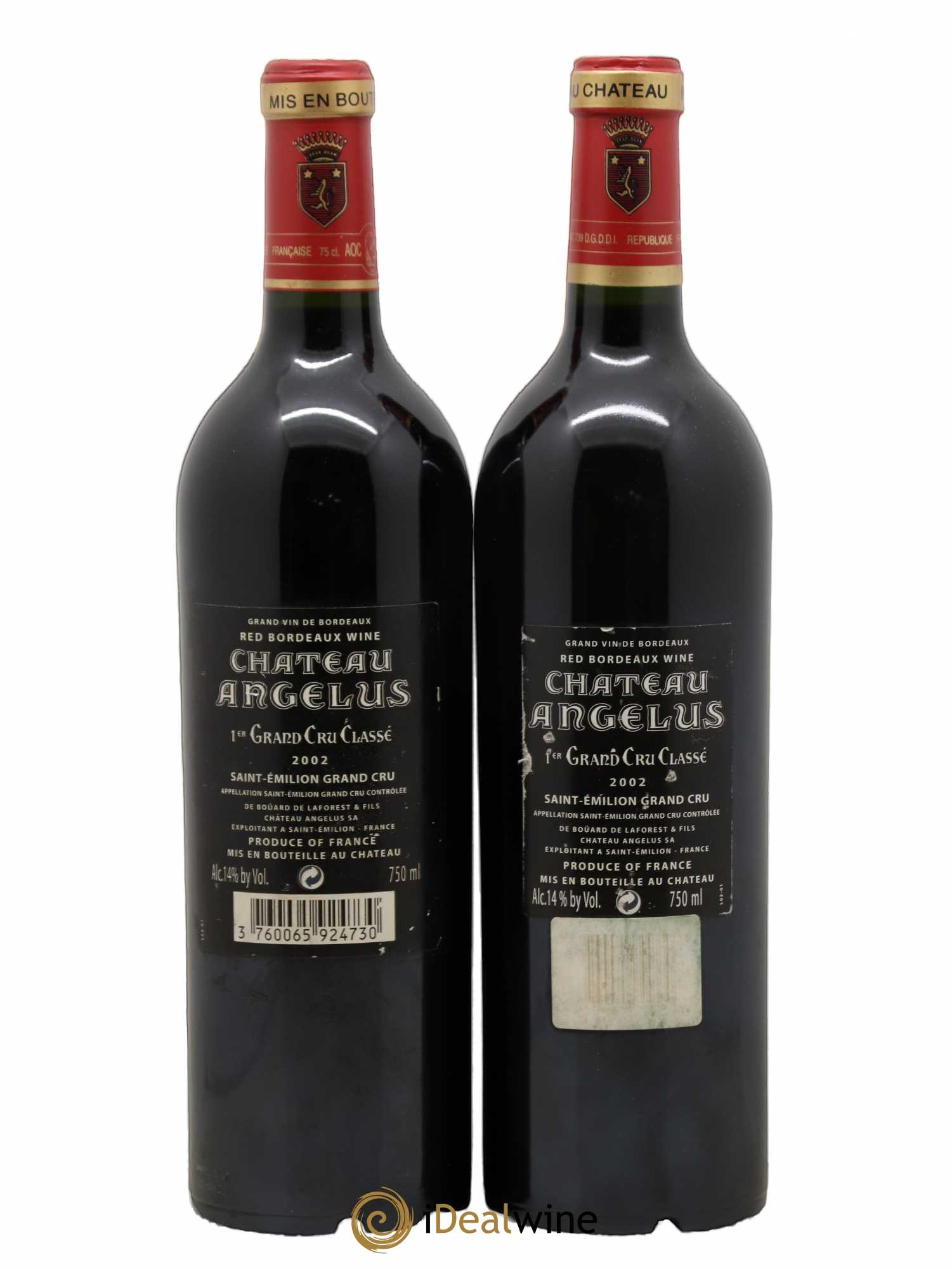 Château Angélus 1er Grand Cru Classé A 2002 - Lot de 2 bouteilles - 1