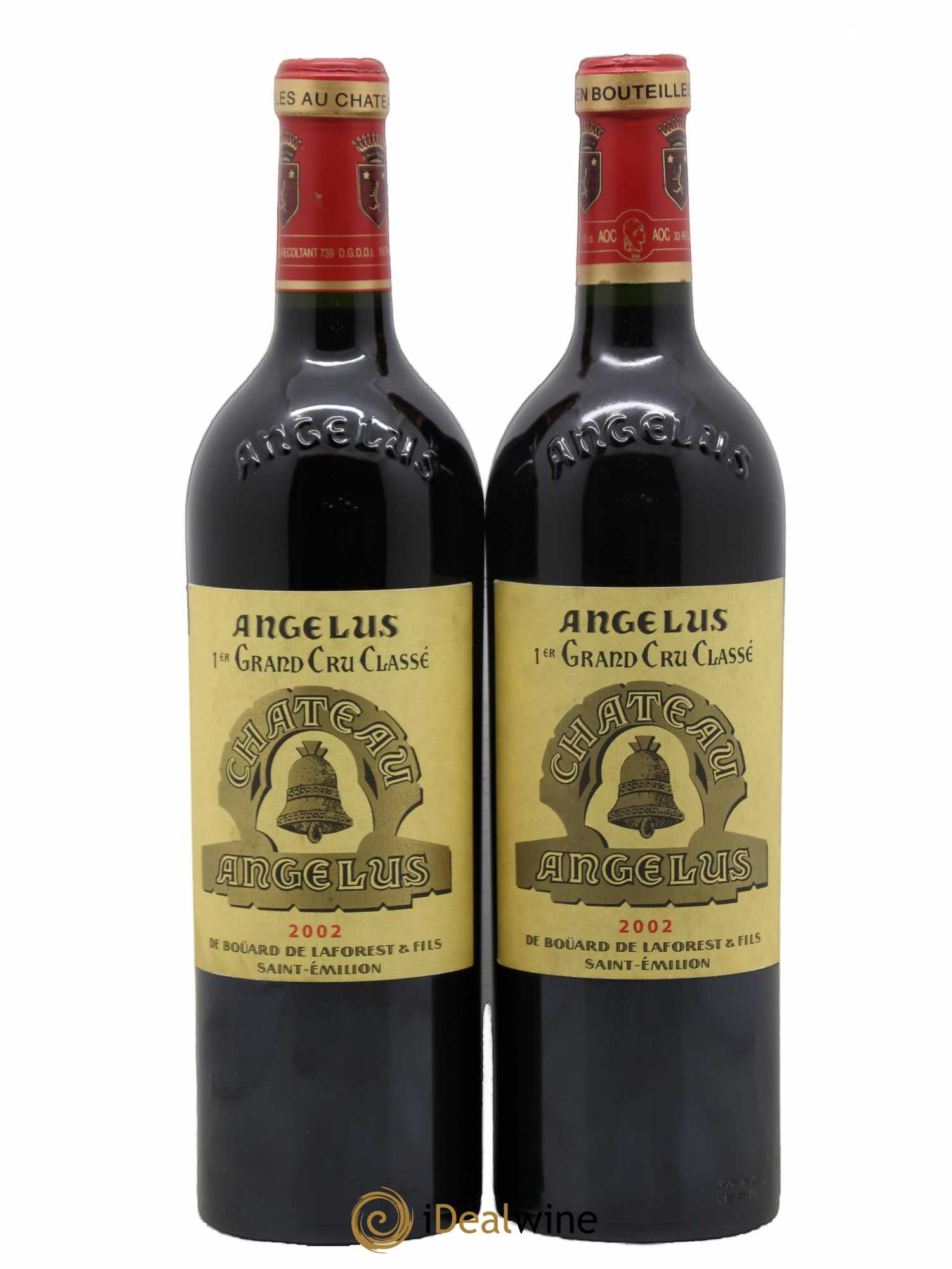 Château Angélus 1er Grand Cru Classé A 2002 - Lot de 2 bouteilles - 0