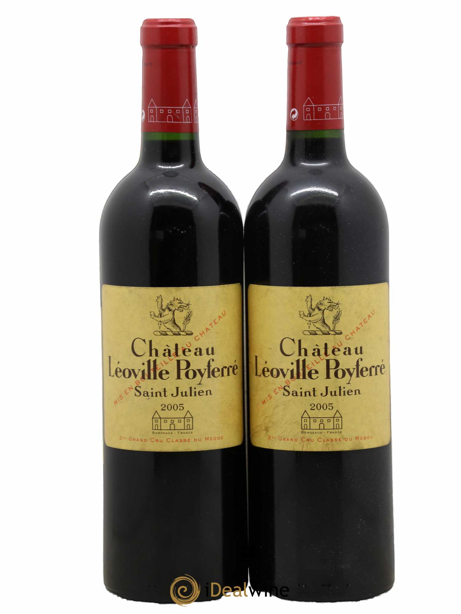 Château Léoville Poyferré 2ème Grand Cru Classé 2005 - Lot de 2 bouteilles - 0