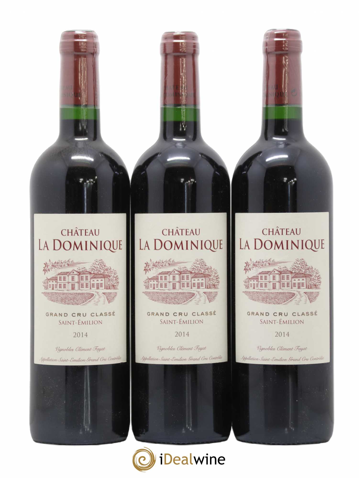 Château la Dominique Grand Cru Classé 2014 - Lot de 3 bouteilles - 0