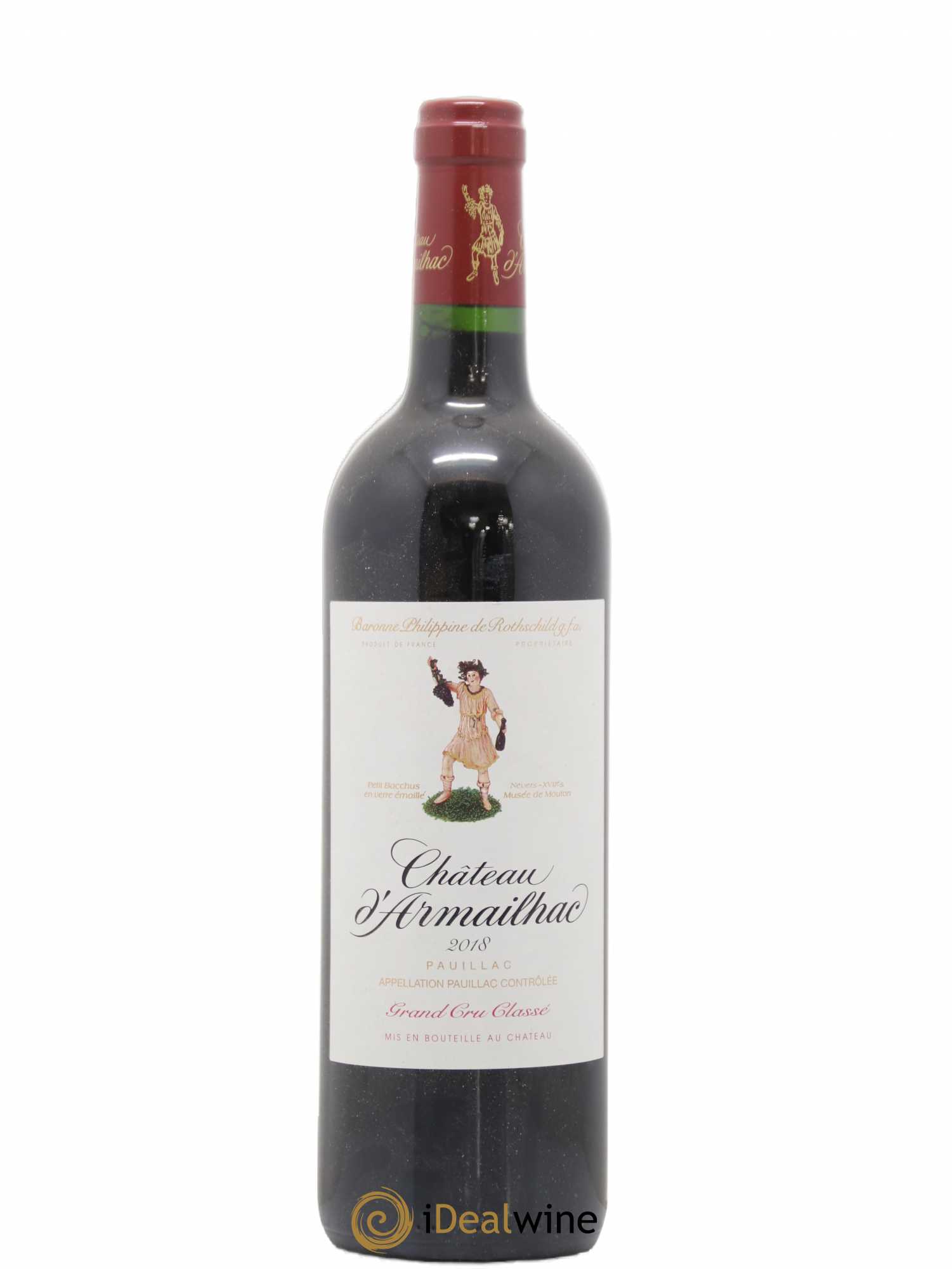 Château d' Armailhac - Mouton Baron(ne) Philippe 5ème Grand Cru Classé 2018 - Lot de 1 bouteille - 0