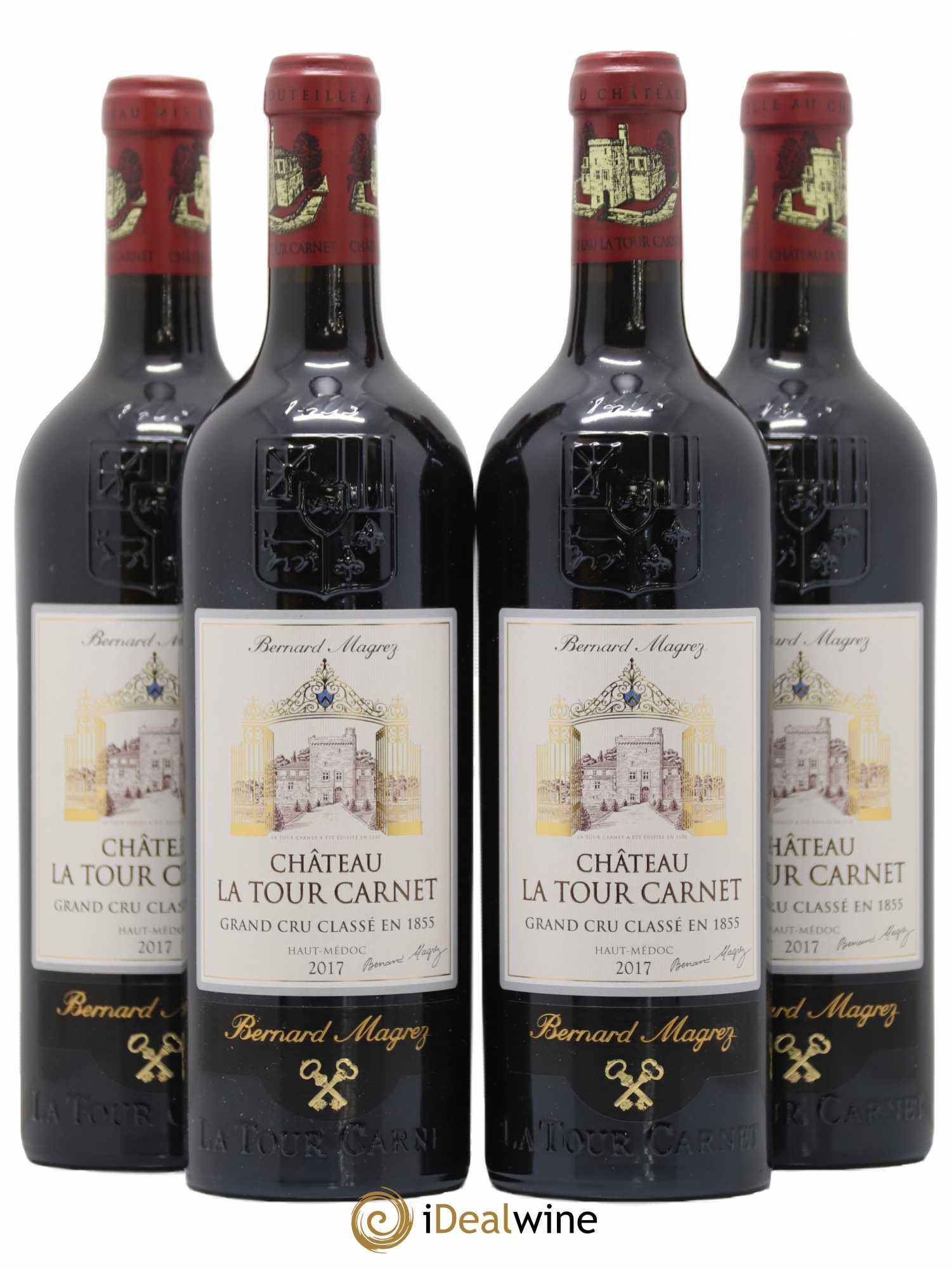 Château la Tour Carnet 4ème Grand Cru Classé 2017 - Lot de 4 bouteilles - 0