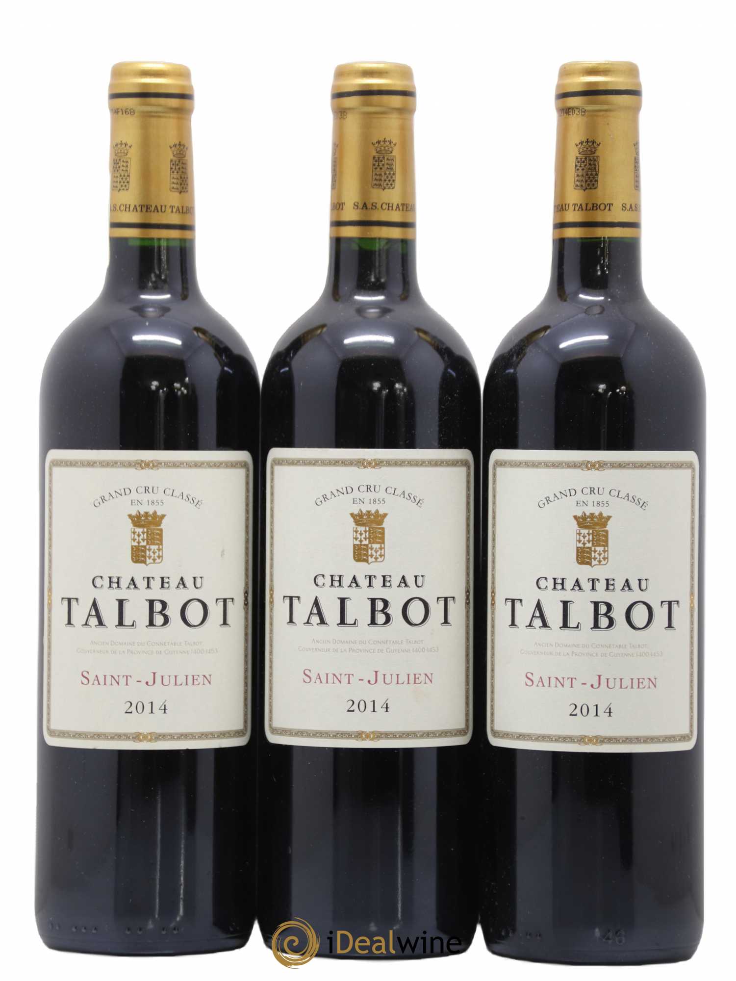 Château Talbot 4ème Grand Cru Classé 2014 - Lot de 3 bouteilles - 0