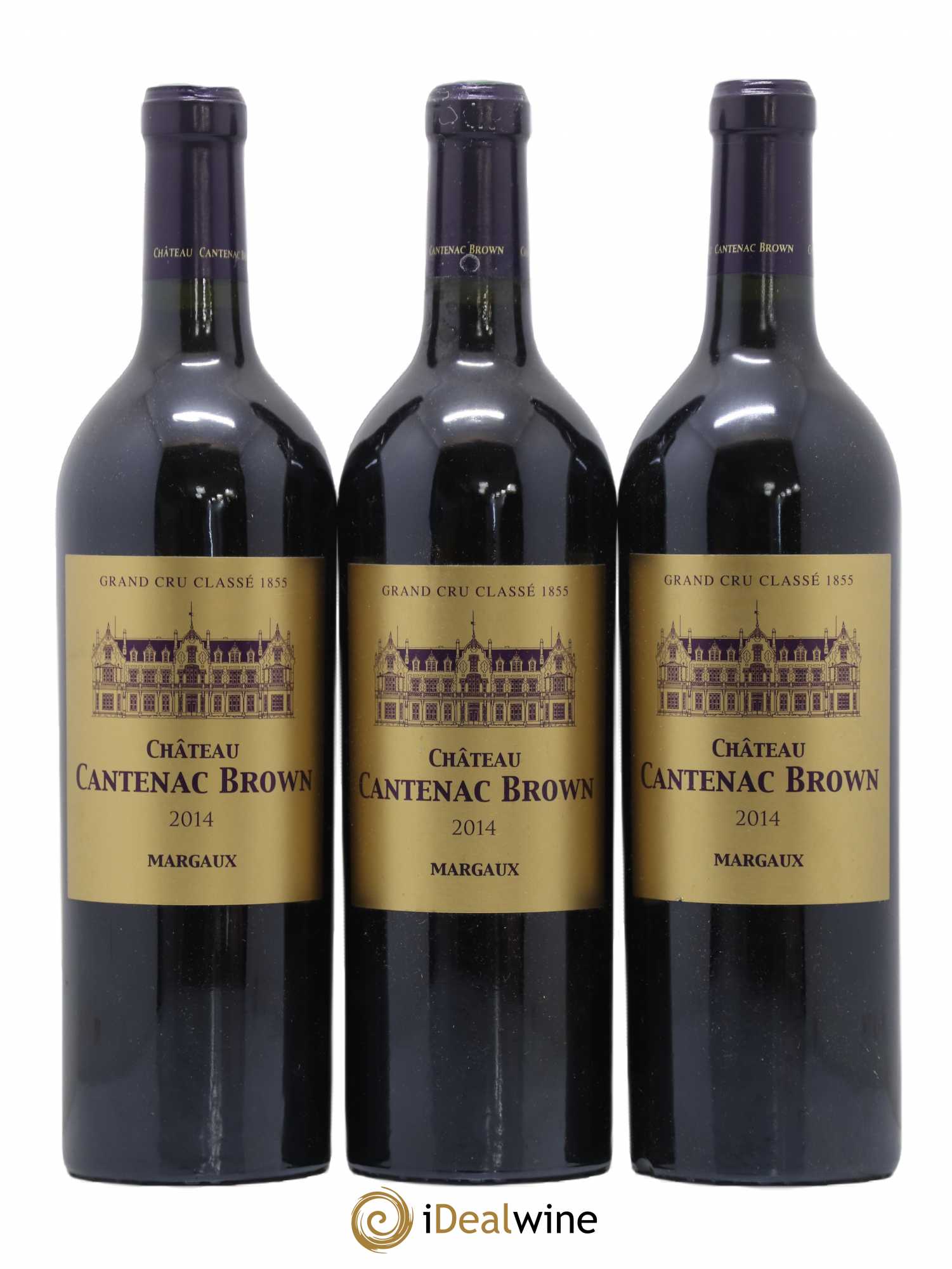 Château Cantenac Brown 3ème Grand Cru Classé 2014 - Lotto di 3 bottiglie - 0
