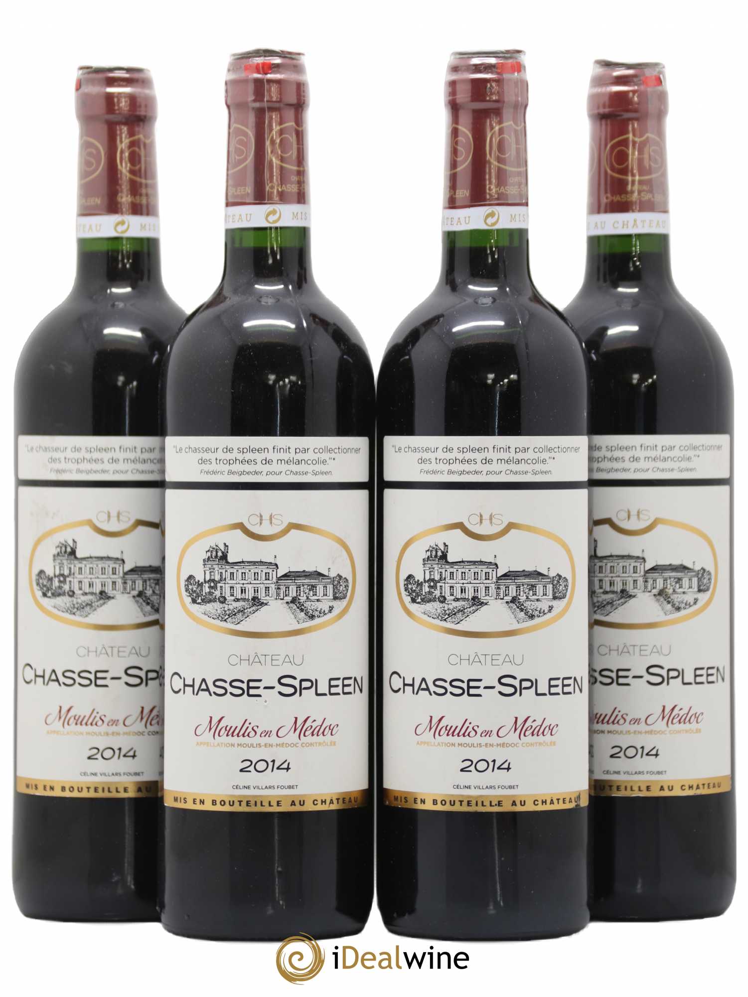 Château Chasse Spleen 2014 - Lot de 4 bouteilles - 0