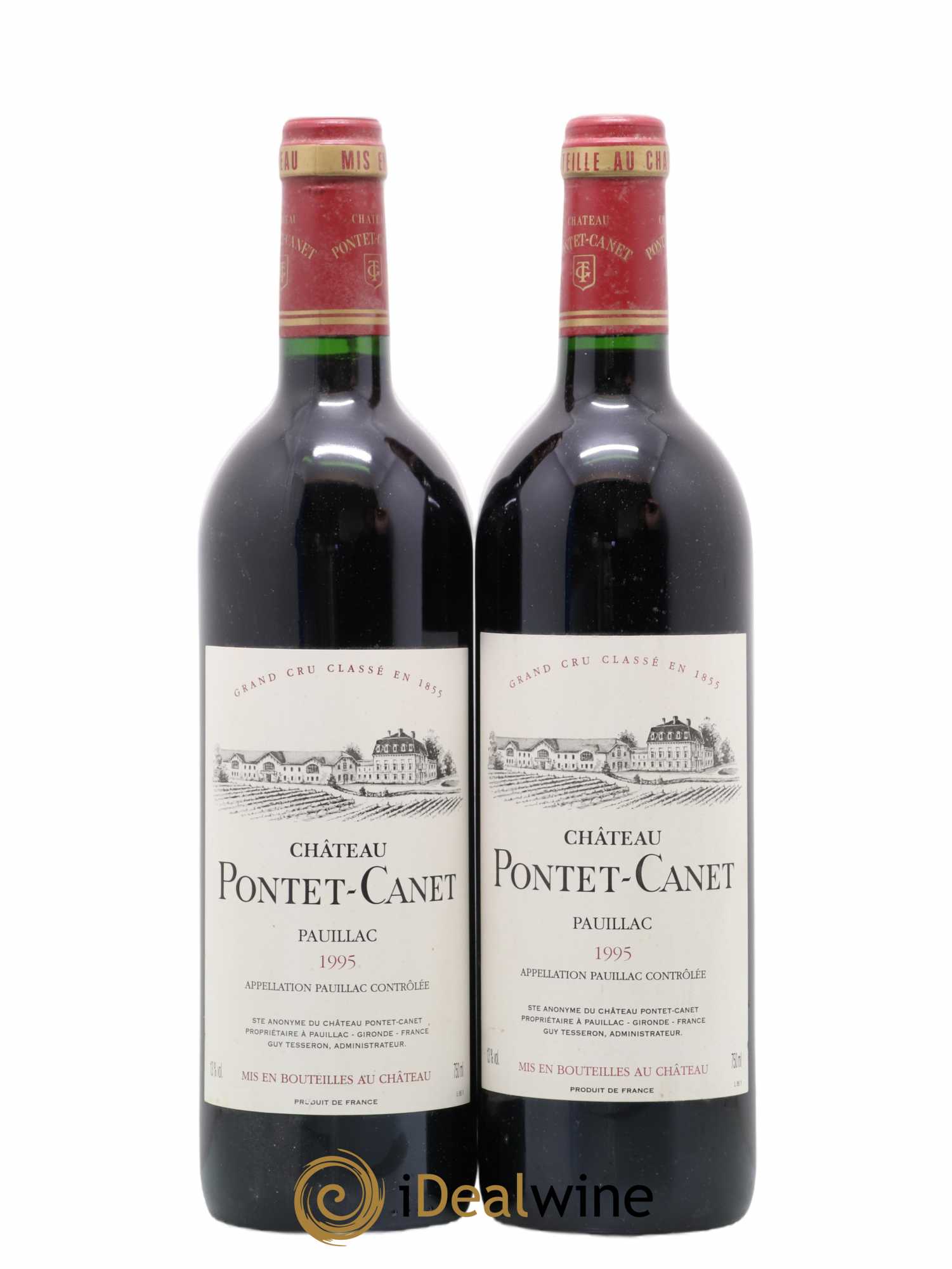 Château Pontet Canet 5ème Grand Cru Classé 1995 - Lot de 2 bouteilles - 0
