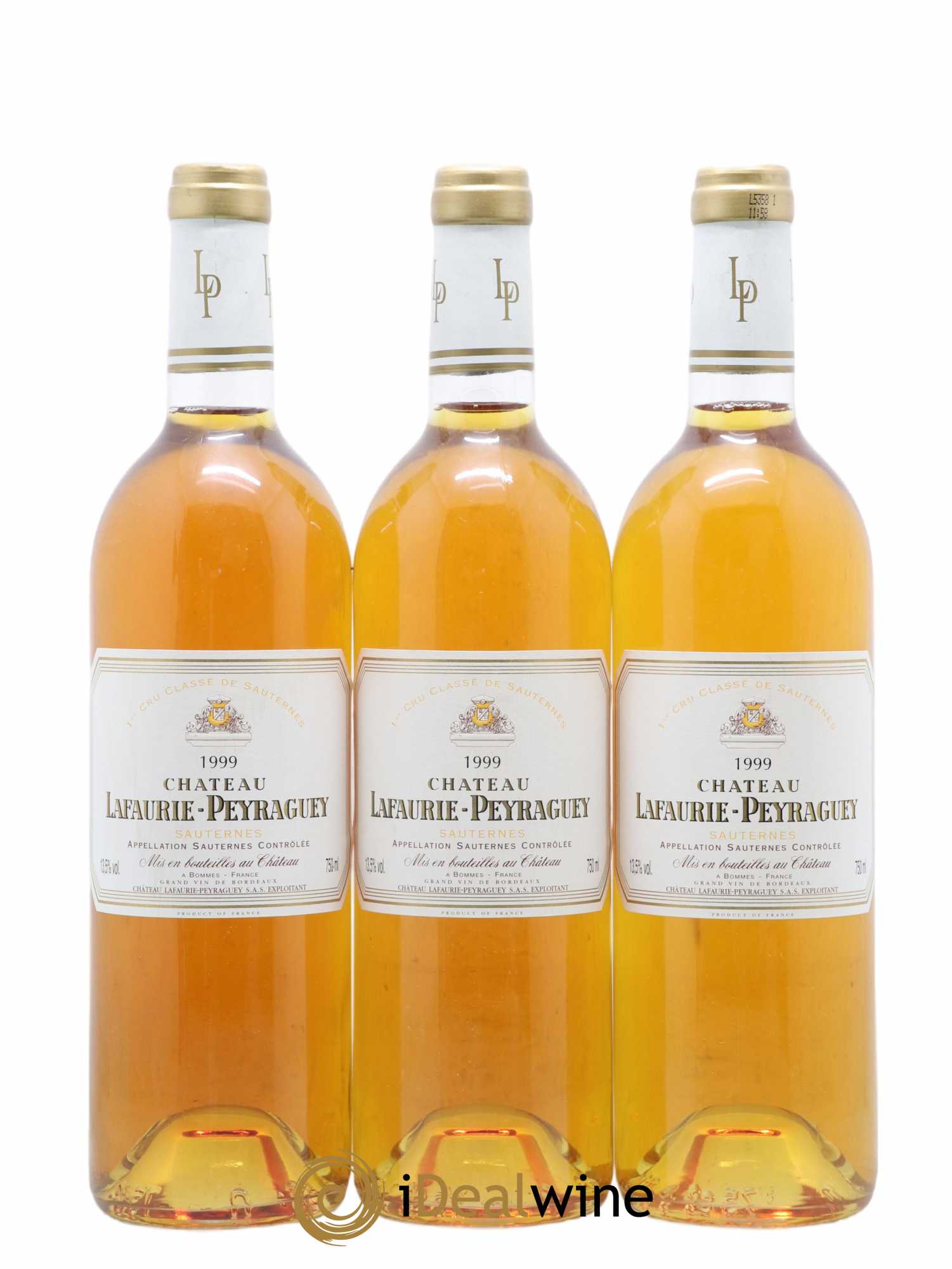 Château Lafaurie-Peyraguey 1er Grand Cru Classé 1999 - Lotto di 3 bottiglie - 0