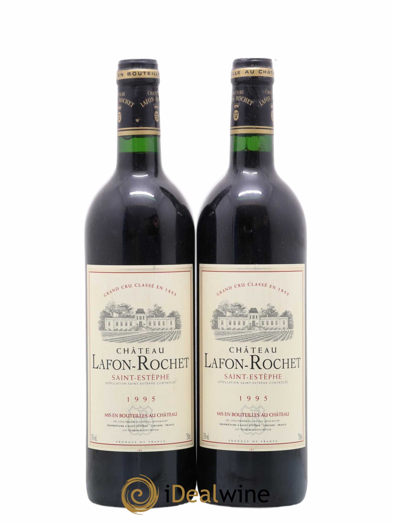 Château Lafon Rochet 4ème Grand Cru Classé 1995 - Lot de 2 bouteilles - 0