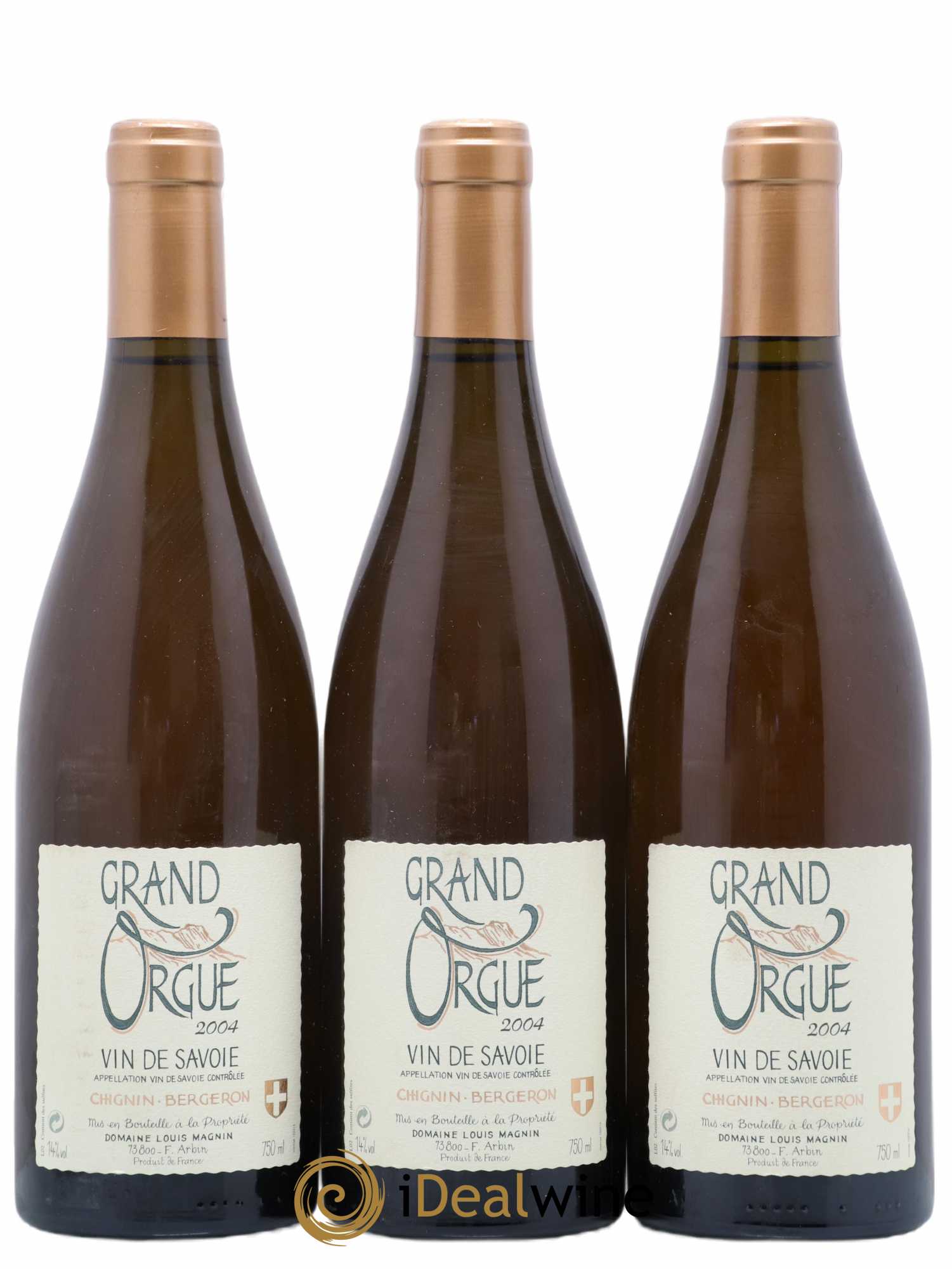 Vin de Savoie Chignin-Bergeron Grand Orgue Louis Magnin 2004 - Lot de 3 bouteilles - 0