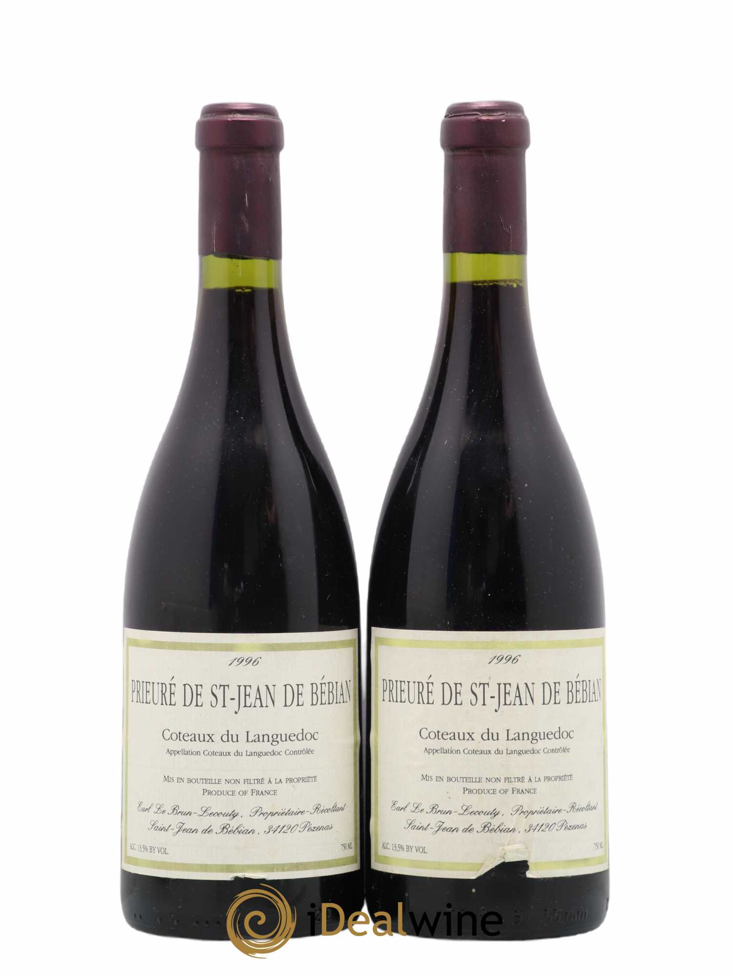 Languedoc Prieuré St-Jean de Bébian 1996 - Lot de 2 bouteilles - 0