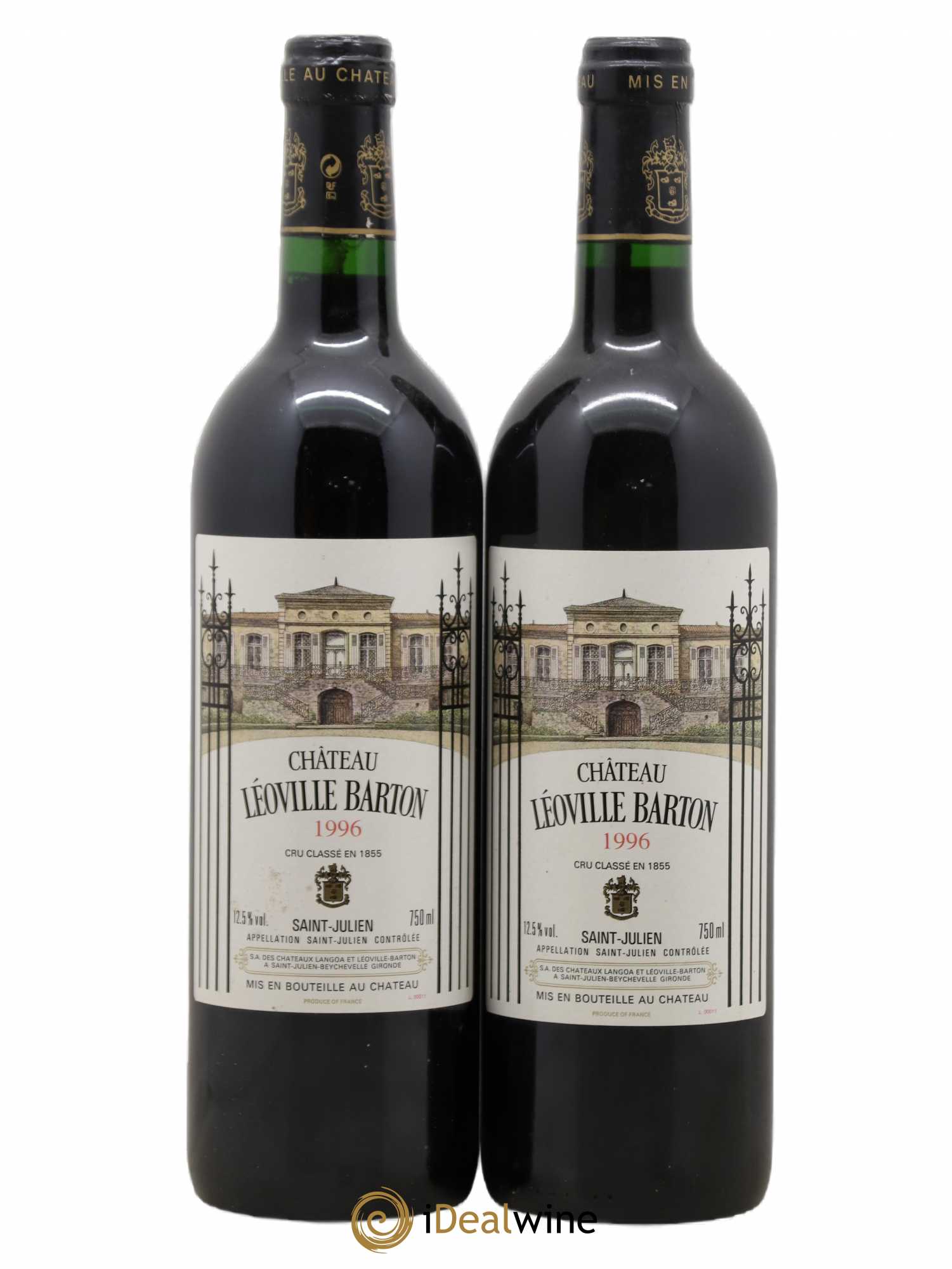 Château Léoville Barton 2ème Grand Cru Classé 1996 - Lot de 2 bouteilles - 0