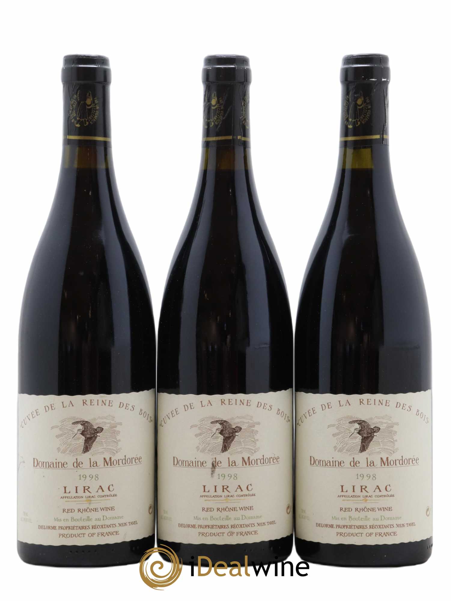 Lirac Cuvée Reine des Bois La Mordorée (Domaine de) 1998 - Lot de 3 bouteilles - 0
