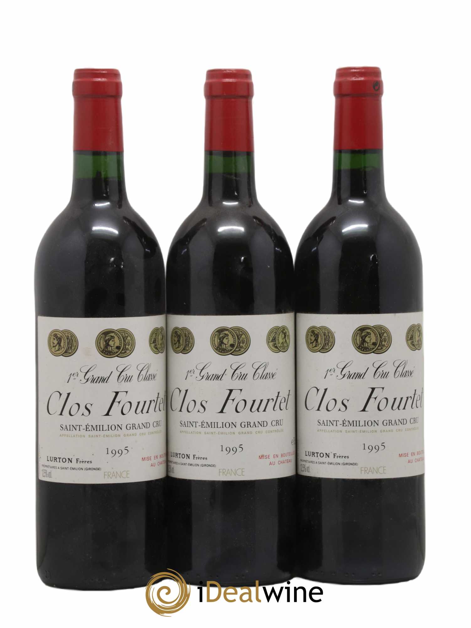 Clos Fourtet 1er Grand Cru Classé B 1995 - Lot de 3 bouteilles - 0