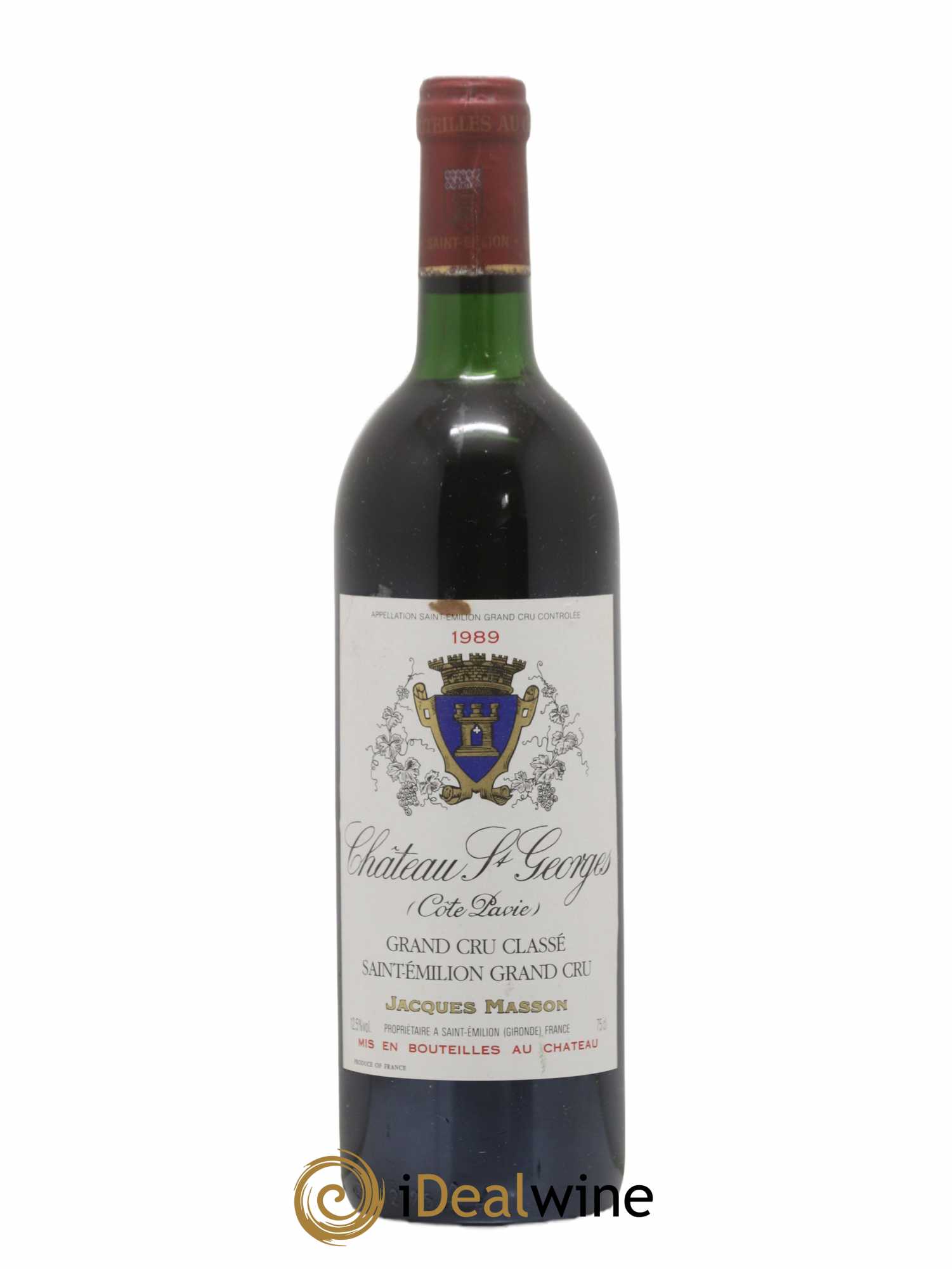 Château Saint-Georges Côte Pavie Grand Cru Classé 1989 - Lot de 1 bouteille - 0