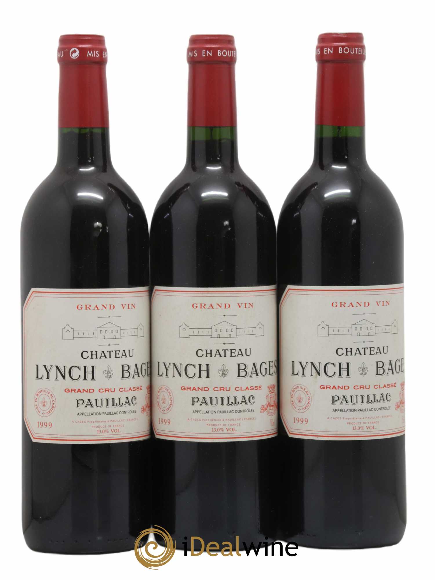Château Lynch Bages 5ème Grand Cru Classé 1999 - Lot de 3 bouteilles - 0