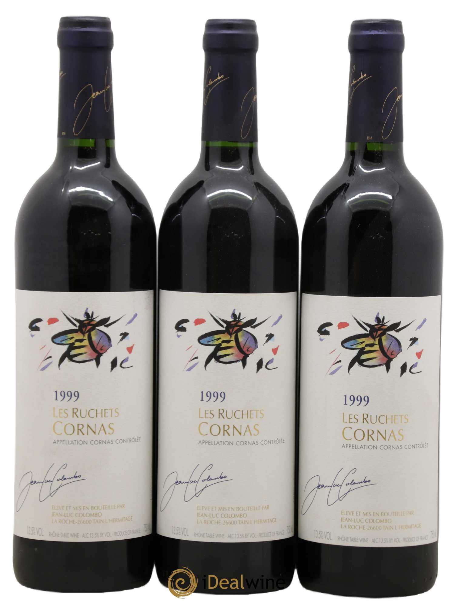 Cornas les Ruchets Jean-Luc Colombo 1999 - Lot of 3 bottles - 0