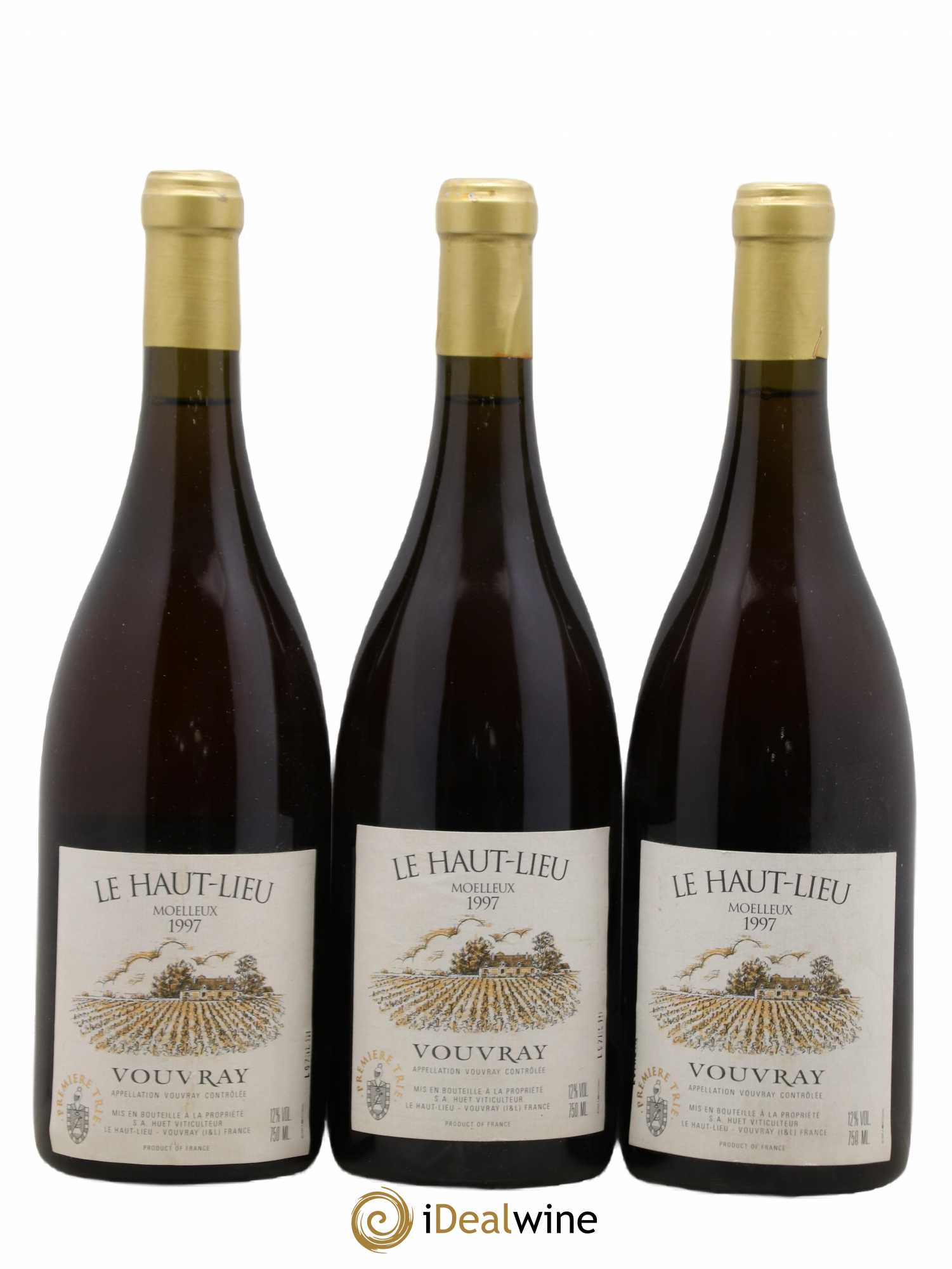 Vouvray Le Haut-Lieu Moelleux 1ère Trie Domaine Huet 1997 - Lotto di 3 bottiglie - 0
