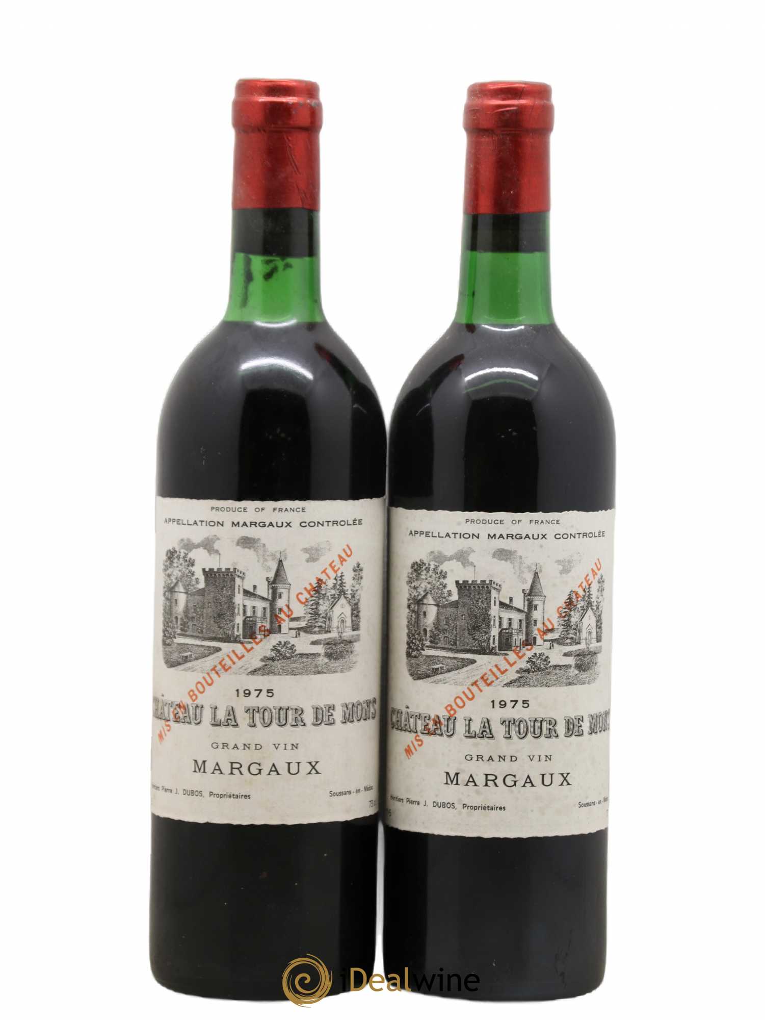 Château la Tour de Mons Cru Bourgeois 1975 - Lot de 2 bouteilles - 0