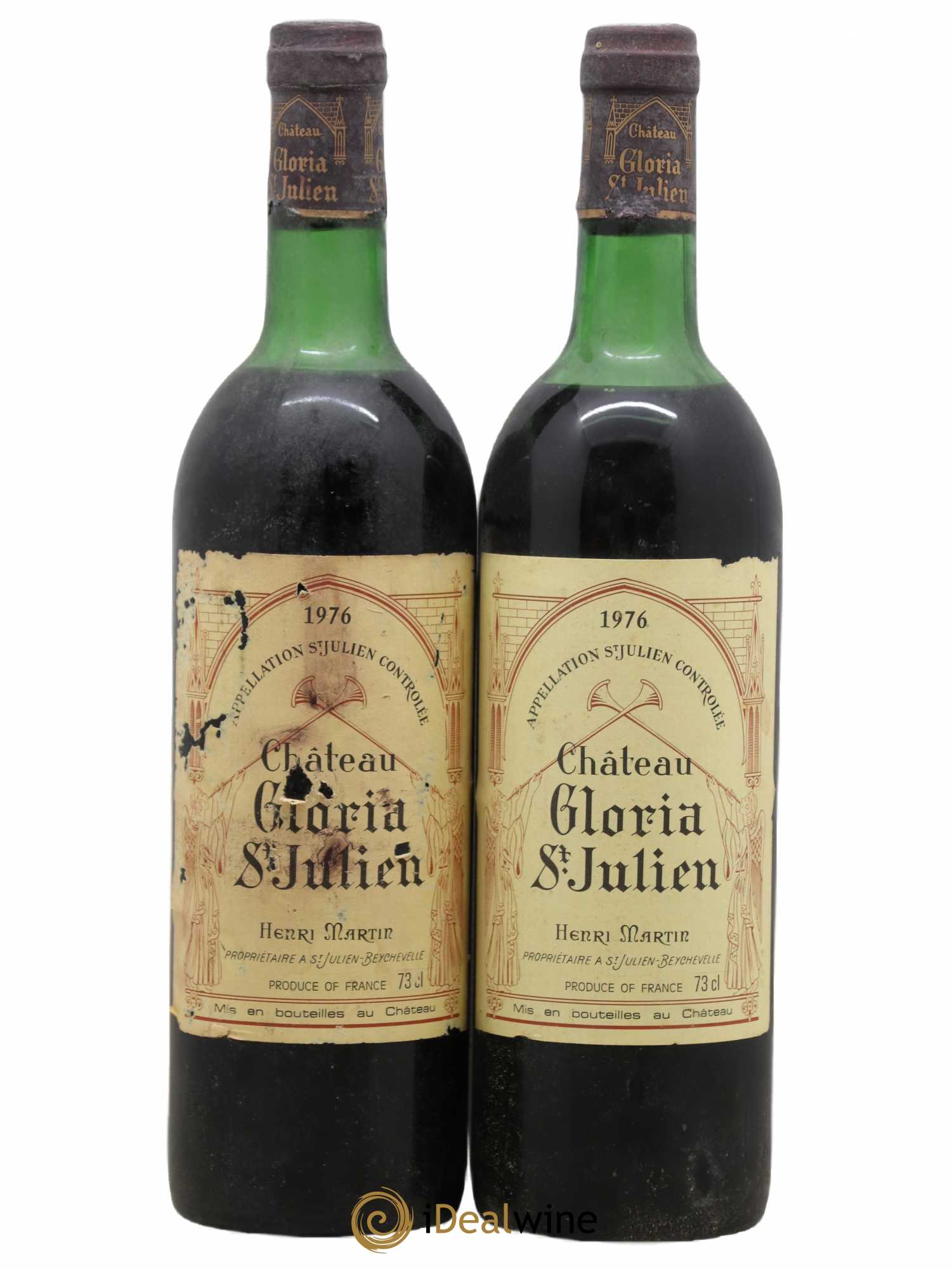 Château Gloria (sans prix de réserve) 1976 - Lot de 2 bouteilles - 0
