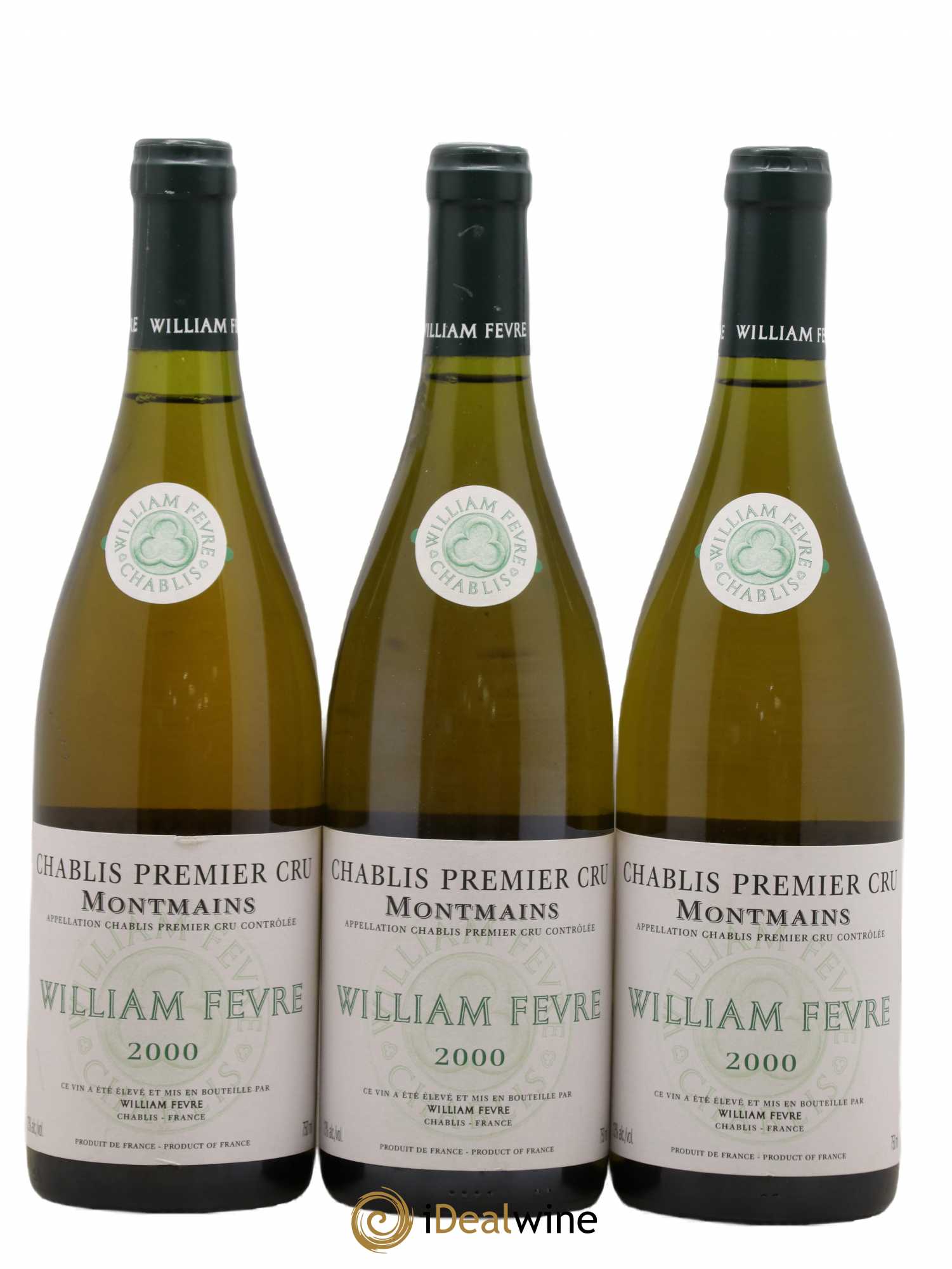 Chablis 1er Cru Montmains William Fèvre 2000 - Lot de 3 bouteilles - 0