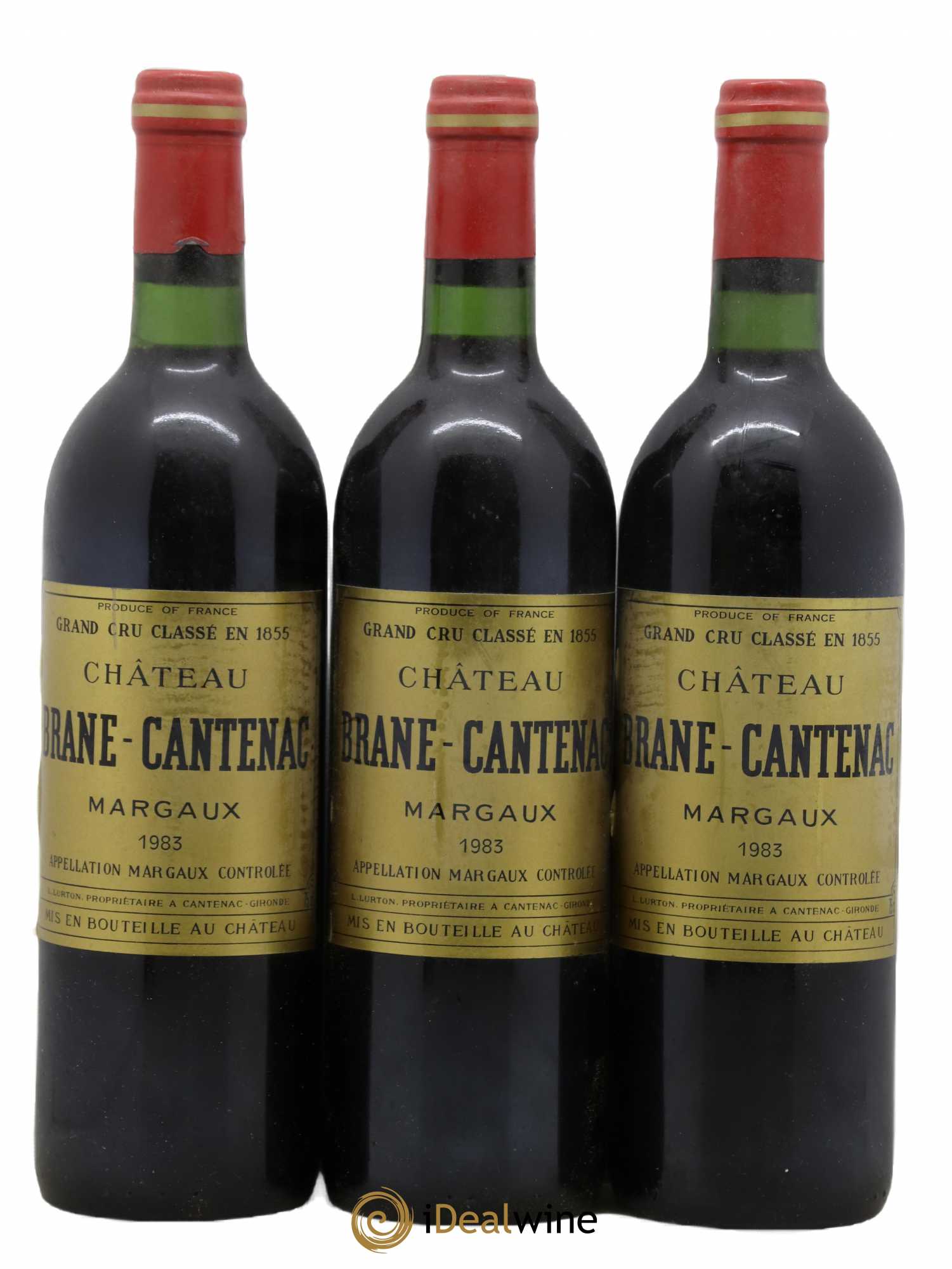 Château Brane Cantenac 2ème Grand Cru Classé 1983 - Lot de 3 bouteilles - 0