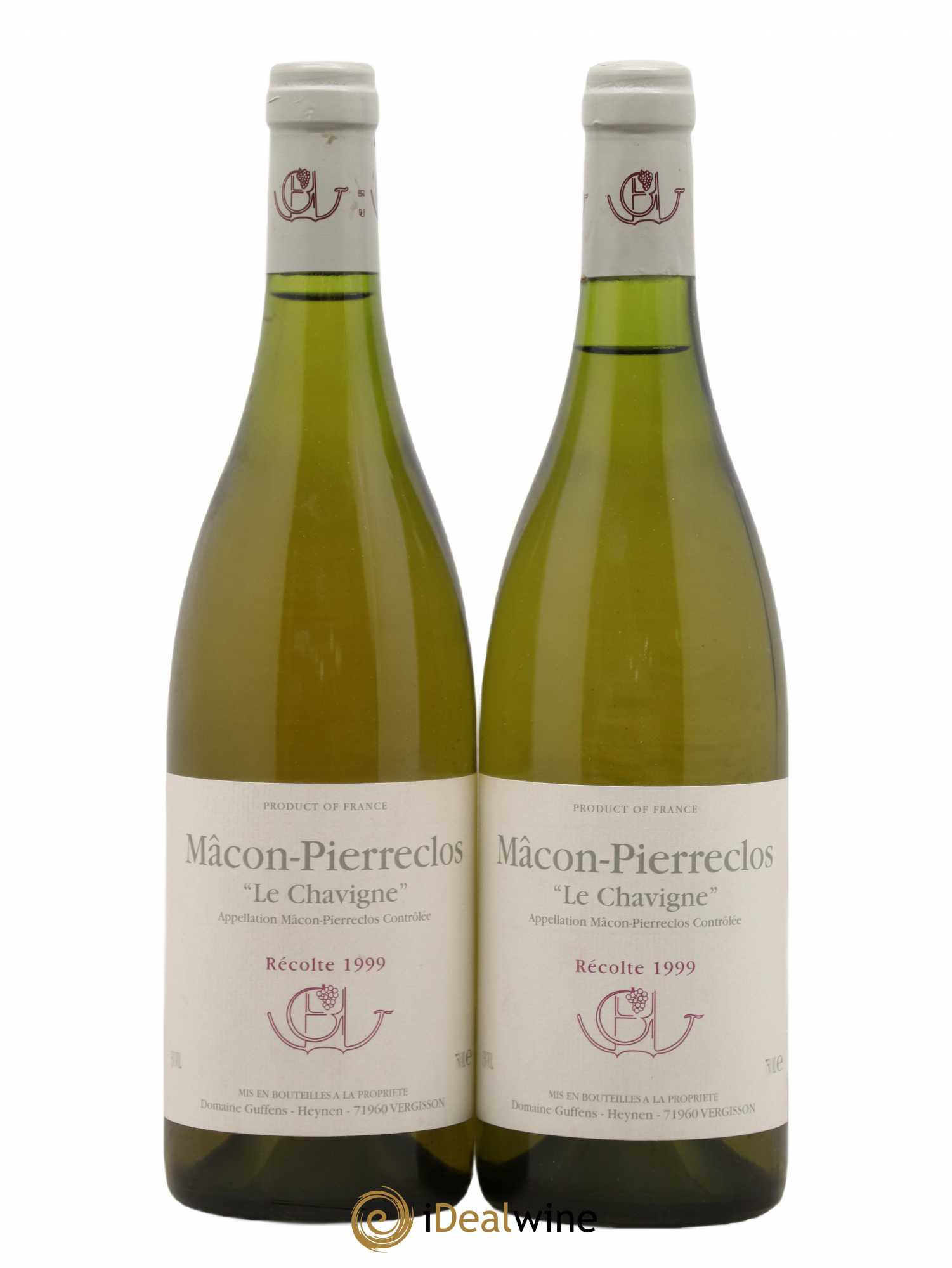 Mâcon-Pierreclos Le Chavigne Guffens-Heynen 1999 - Lot de 2 bouteilles - 0