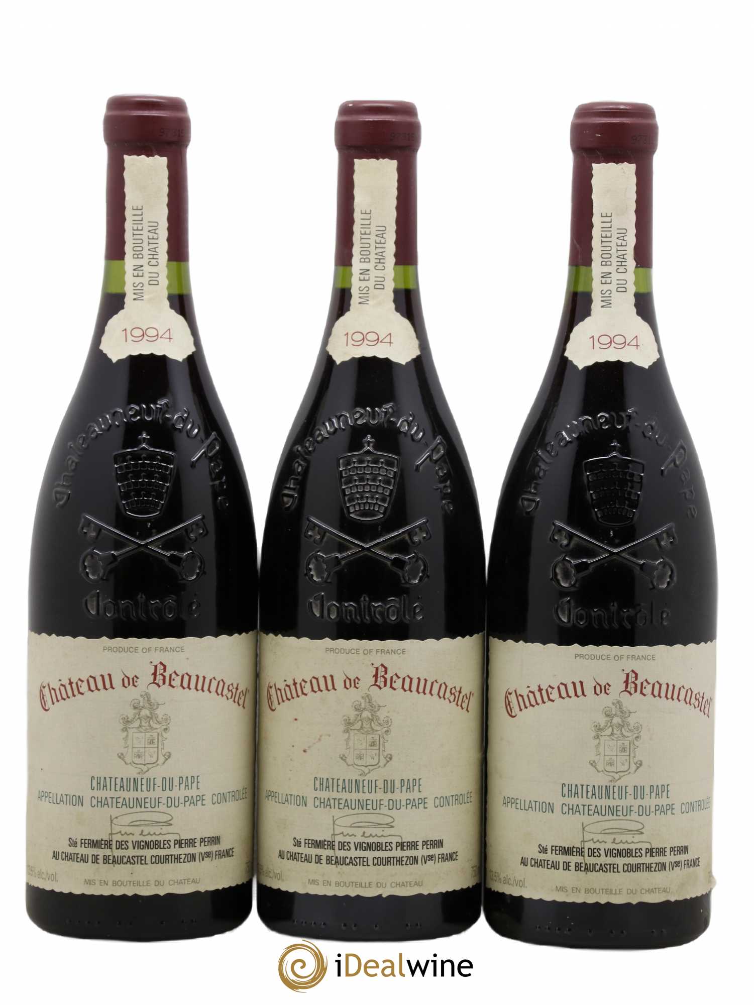 Châteauneuf-du-Pape Château de Beaucastel Famille Perrin 1994 - Lot de 3 bouteilles - 0