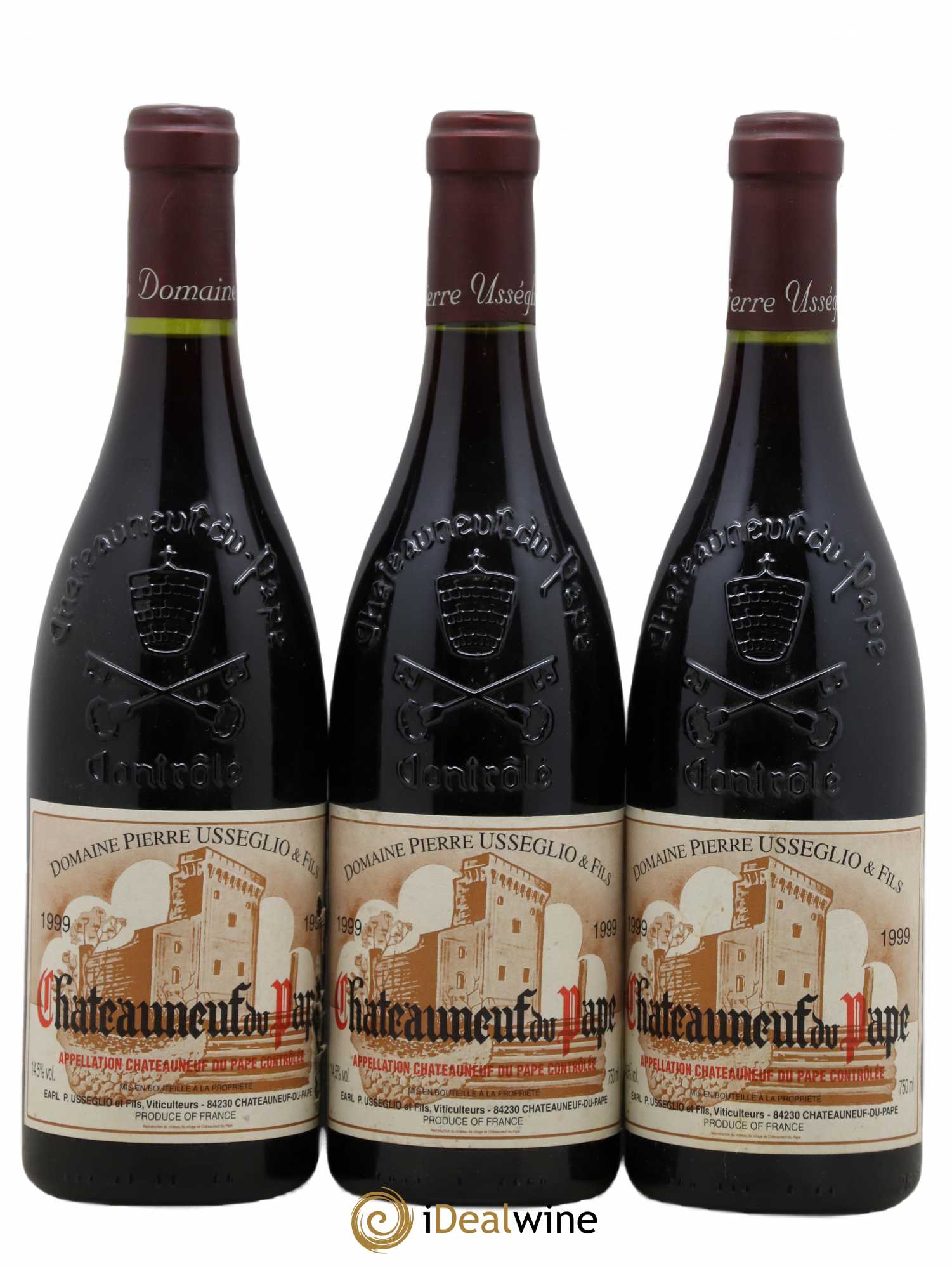 Châteauneuf-du-Pape Tradition Pierre Usseglio & Fils 1999 - Lot de 3 bouteilles - 0