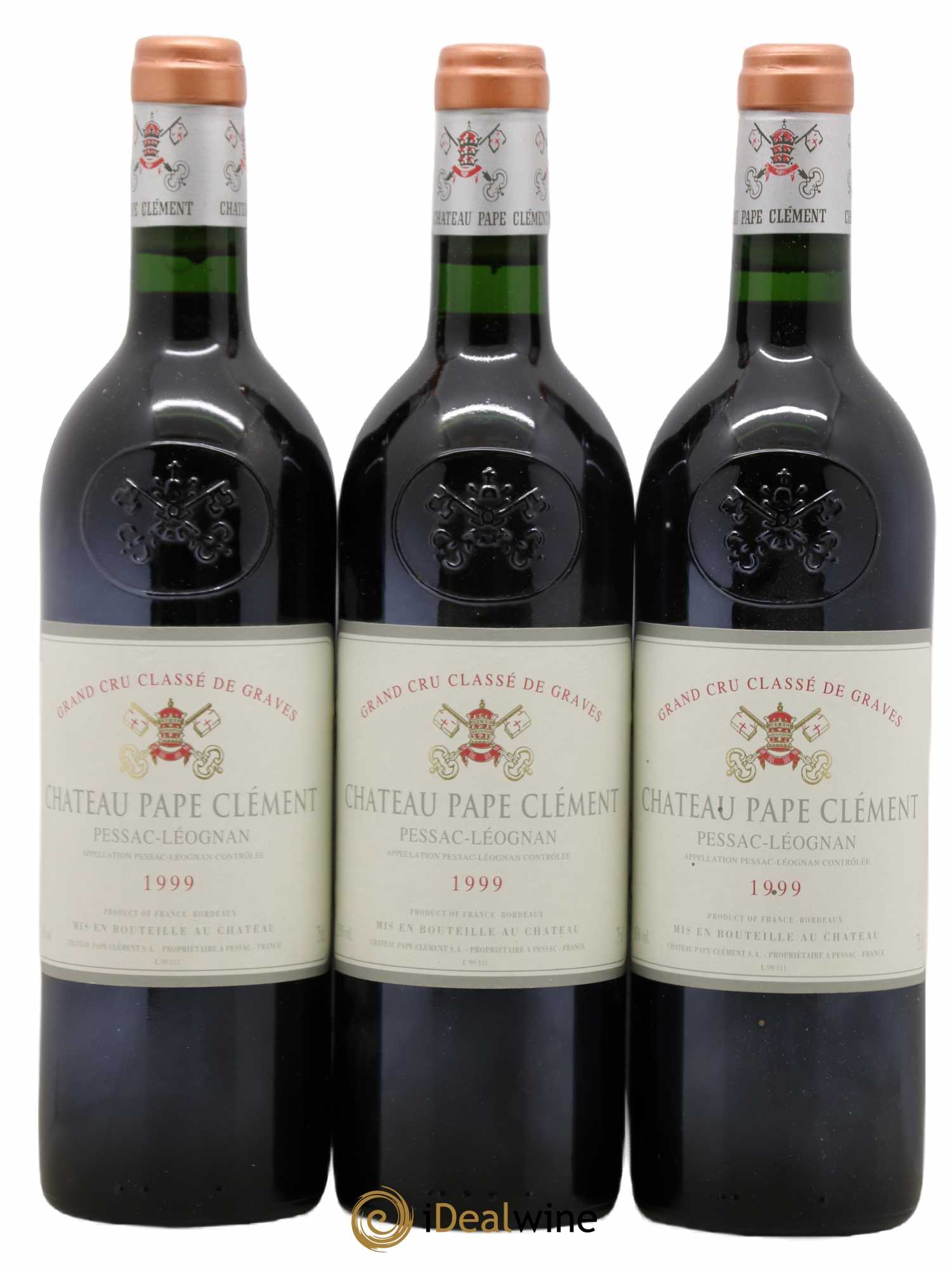 Château Pape Clément Cru Classé de Graves 1999 - Lot de 3 bouteilles - 0