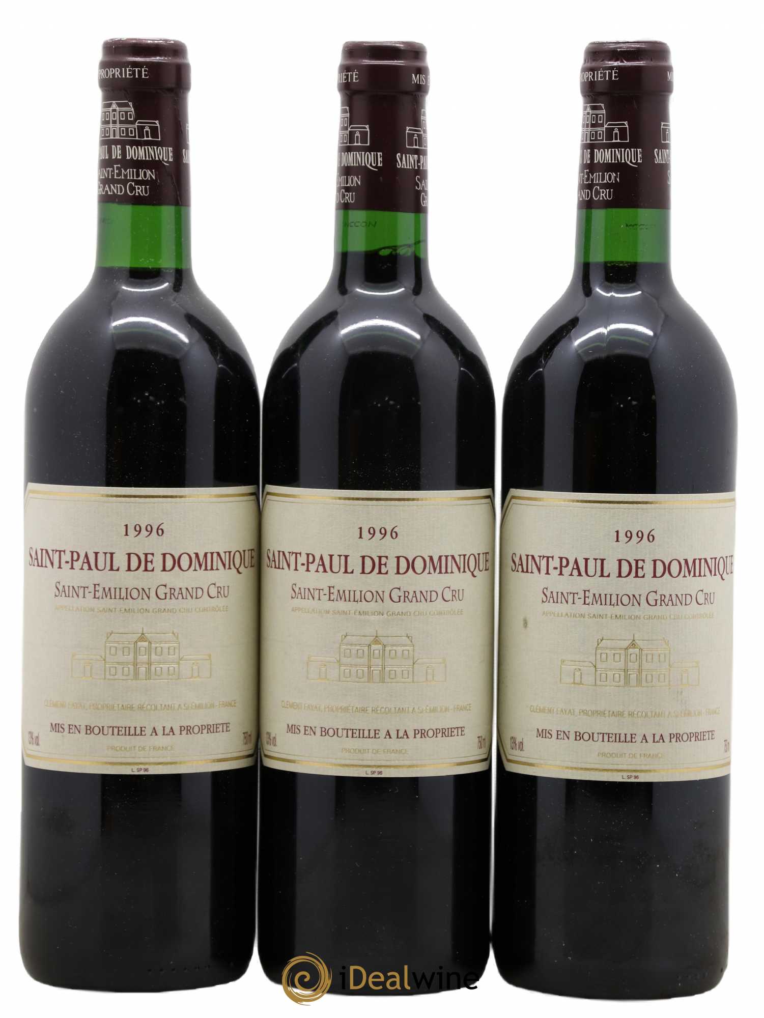 Saint-Paul de Dominique 1996 - Lot de 3 bouteilles - 0