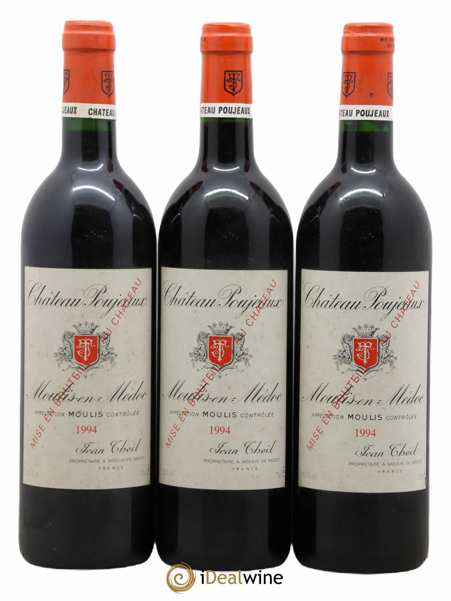Château Poujeaux 1994 - Lot de 3 bouteilles - 0