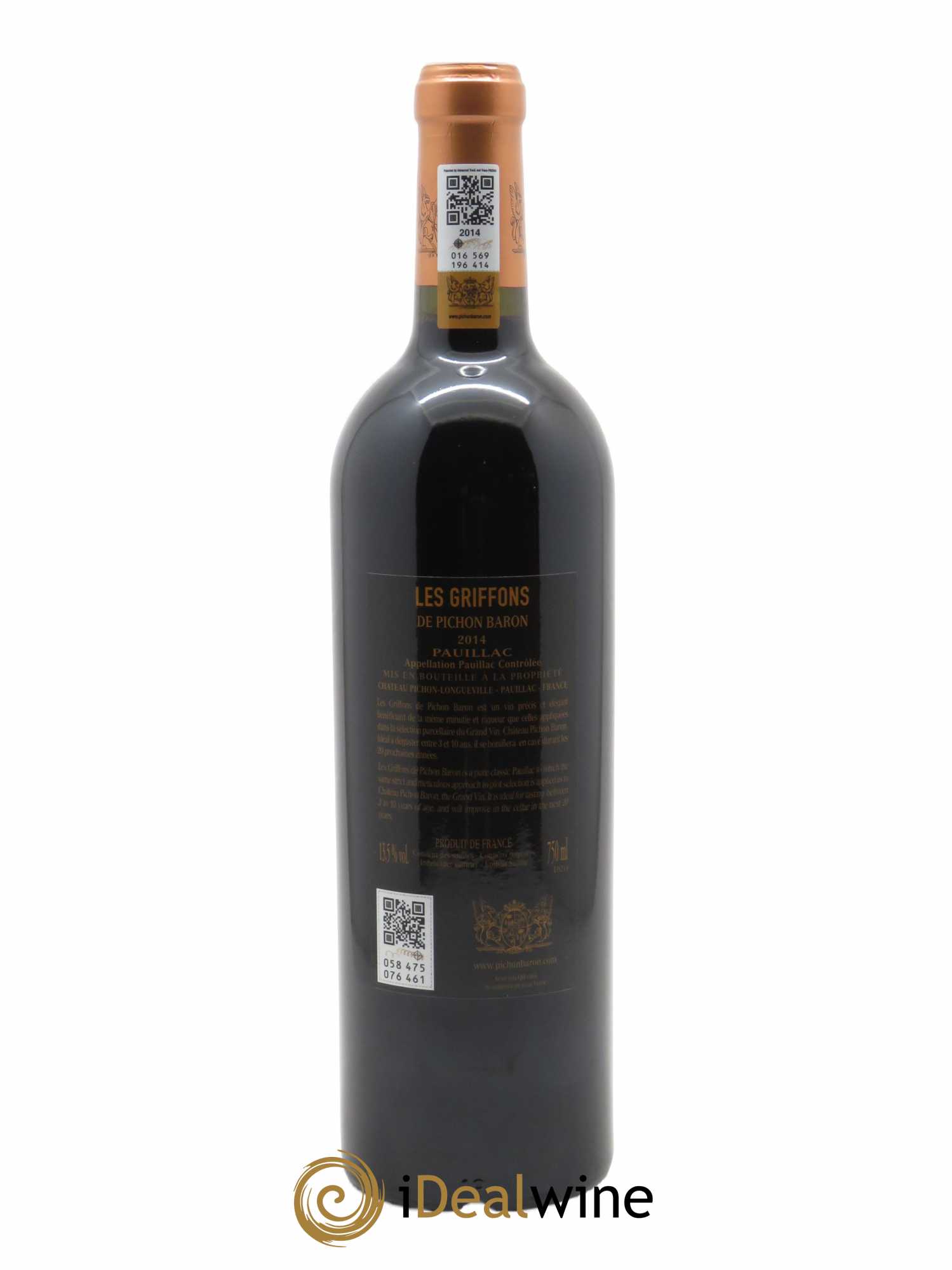 Les Griffons de Pichon Baron (OWC if 12 bts) 2014 - Lot of 1 bottle - 1