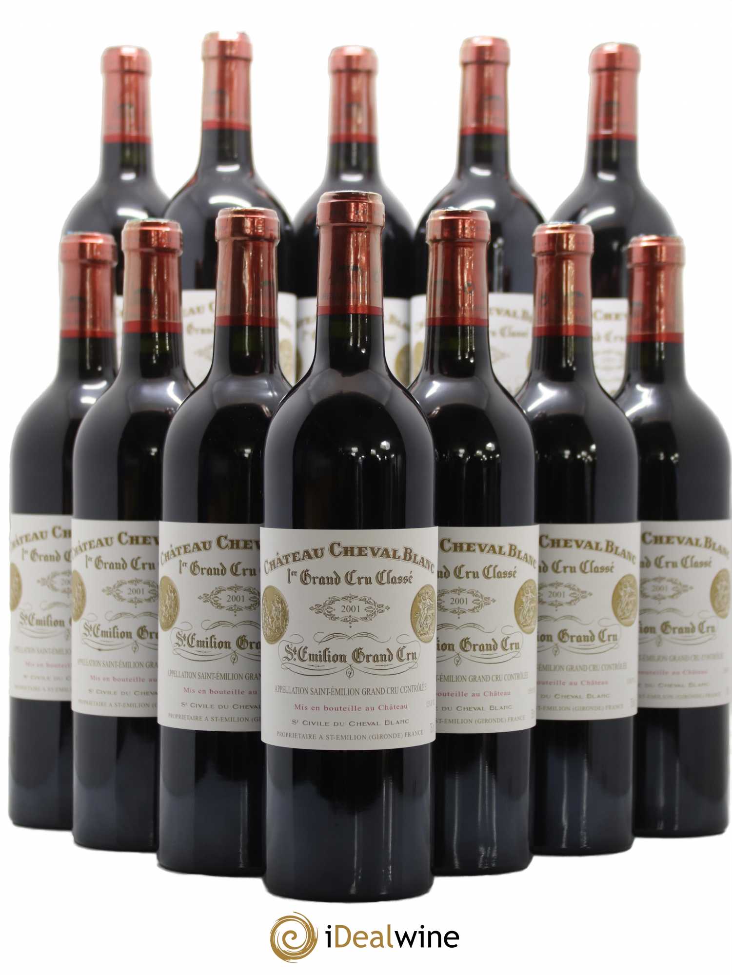 Château Cheval Blanc 1er Grand Cru Classé A 2001 - Lot de 12 bouteilles - 0