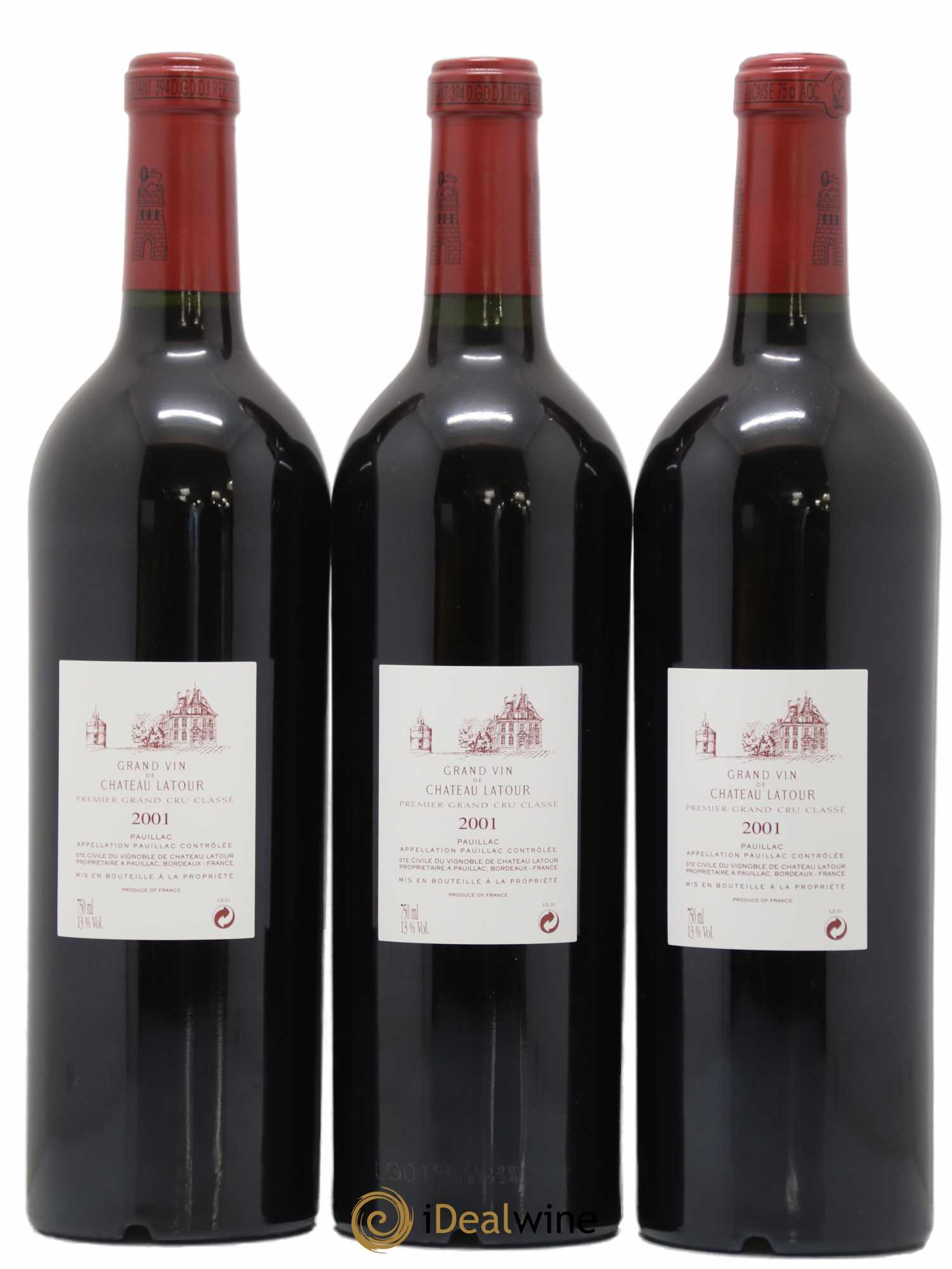 Château Latour 1er Grand Cru Classé 2001 - Lot de 12 bouteilles - 8