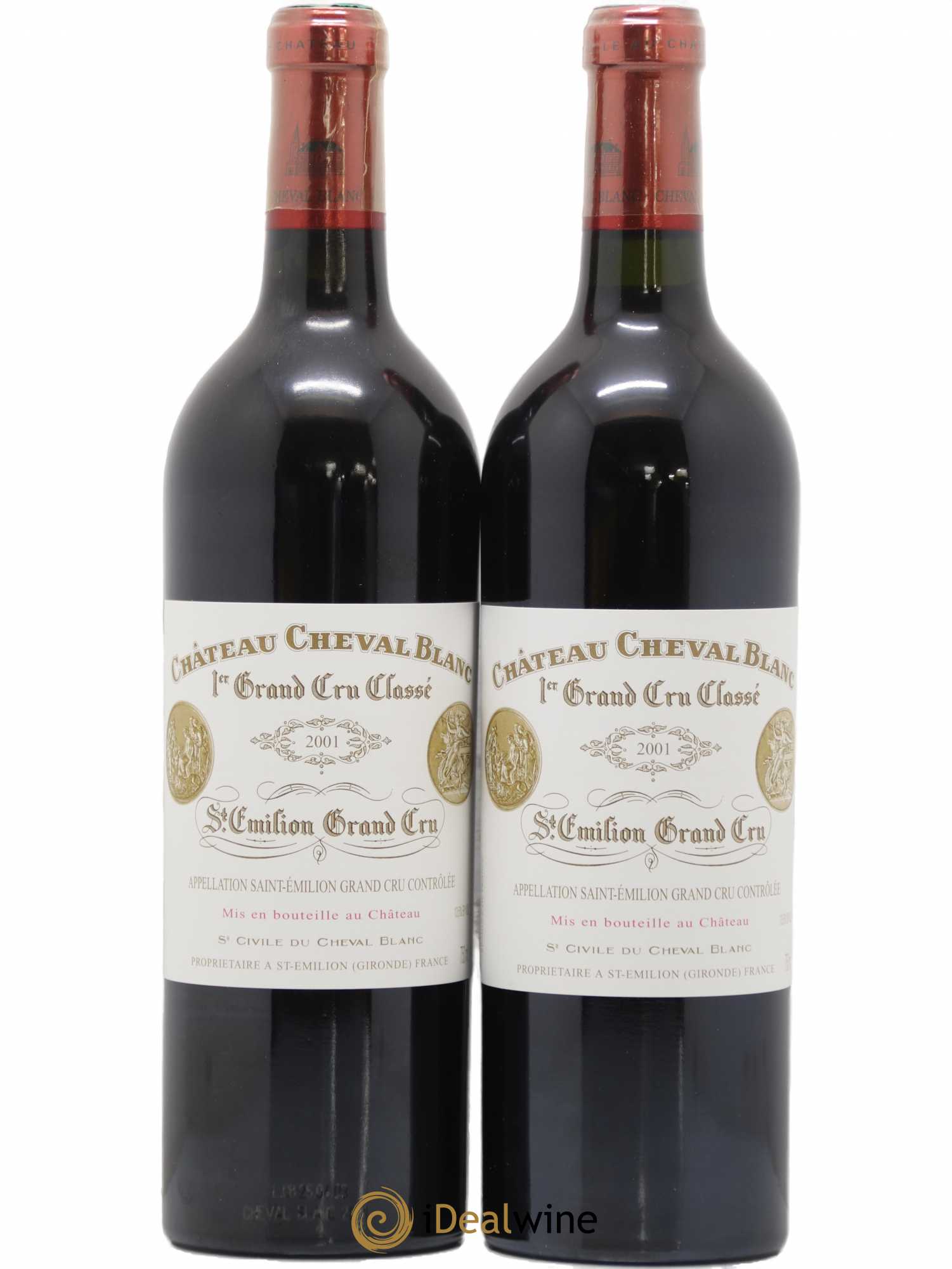 Château Cheval Blanc 1er Grand Cru Classé A 2001 - Lot de 2 bouteilles - 0