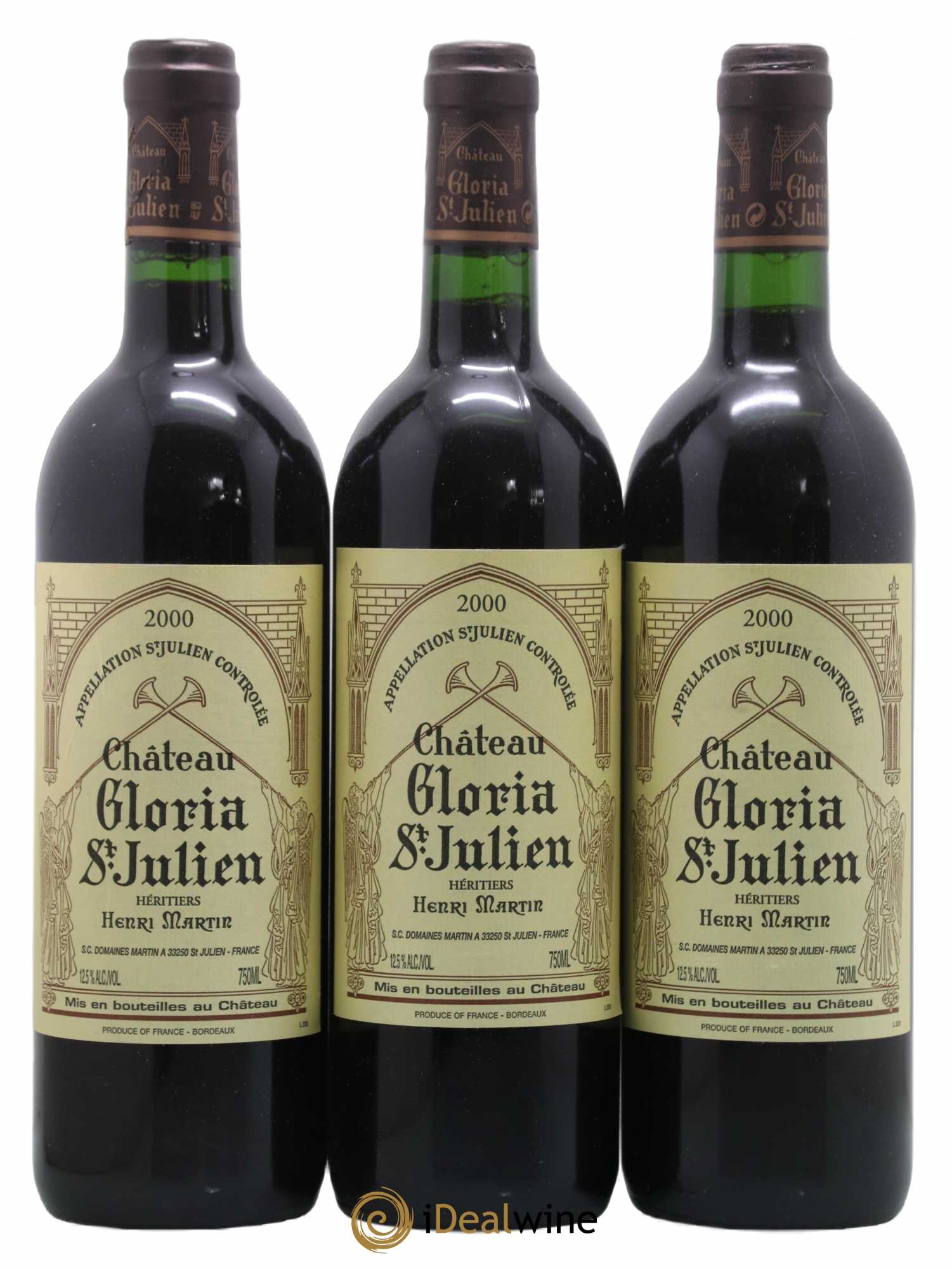Château Gloria 2000 - Lot de 3 bouteilles - 0