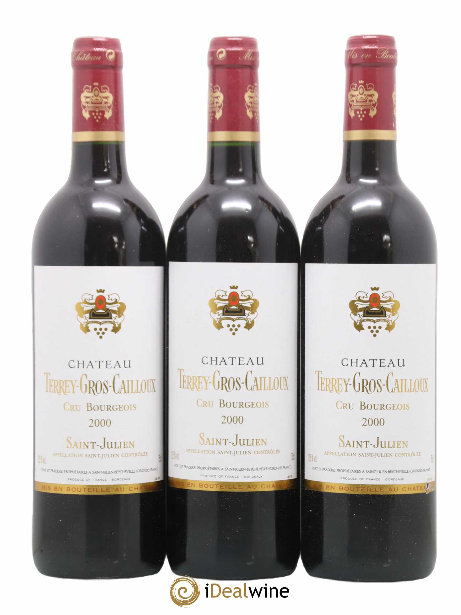 Château Terrey Gros Cailloux Cru Bourgeois 2000 - Lot de 12 bouteilles - 1