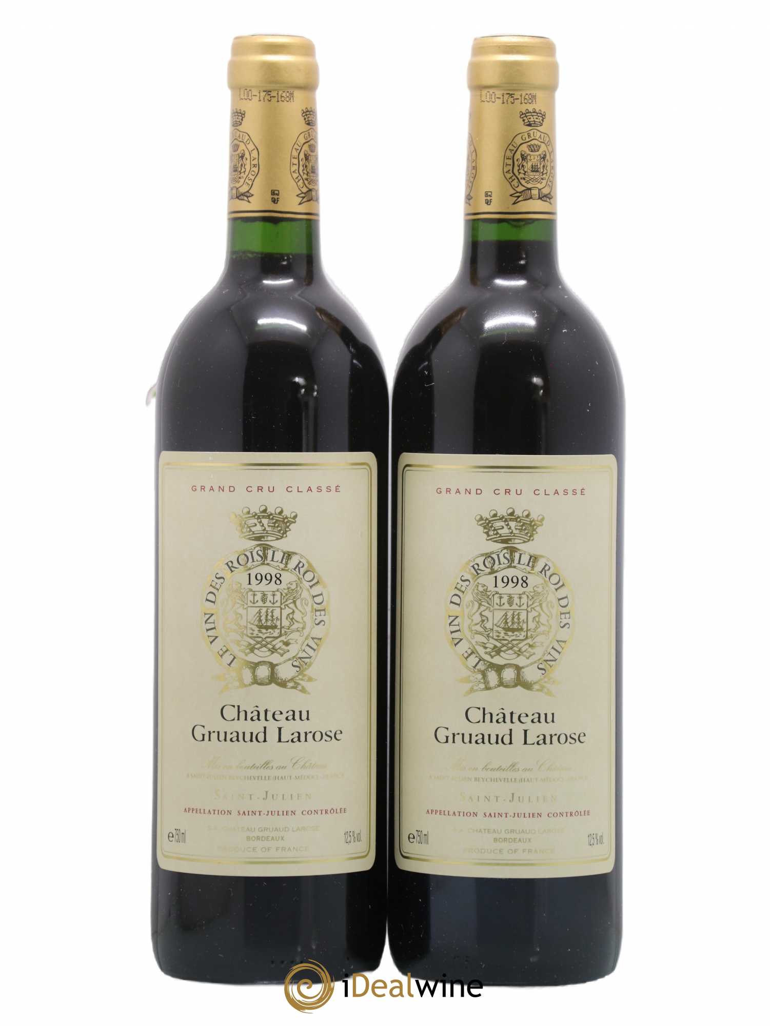 Château Gruaud Larose 2ème Grand Cru Classé 1998 - Lot de 2 bouteilles - 0